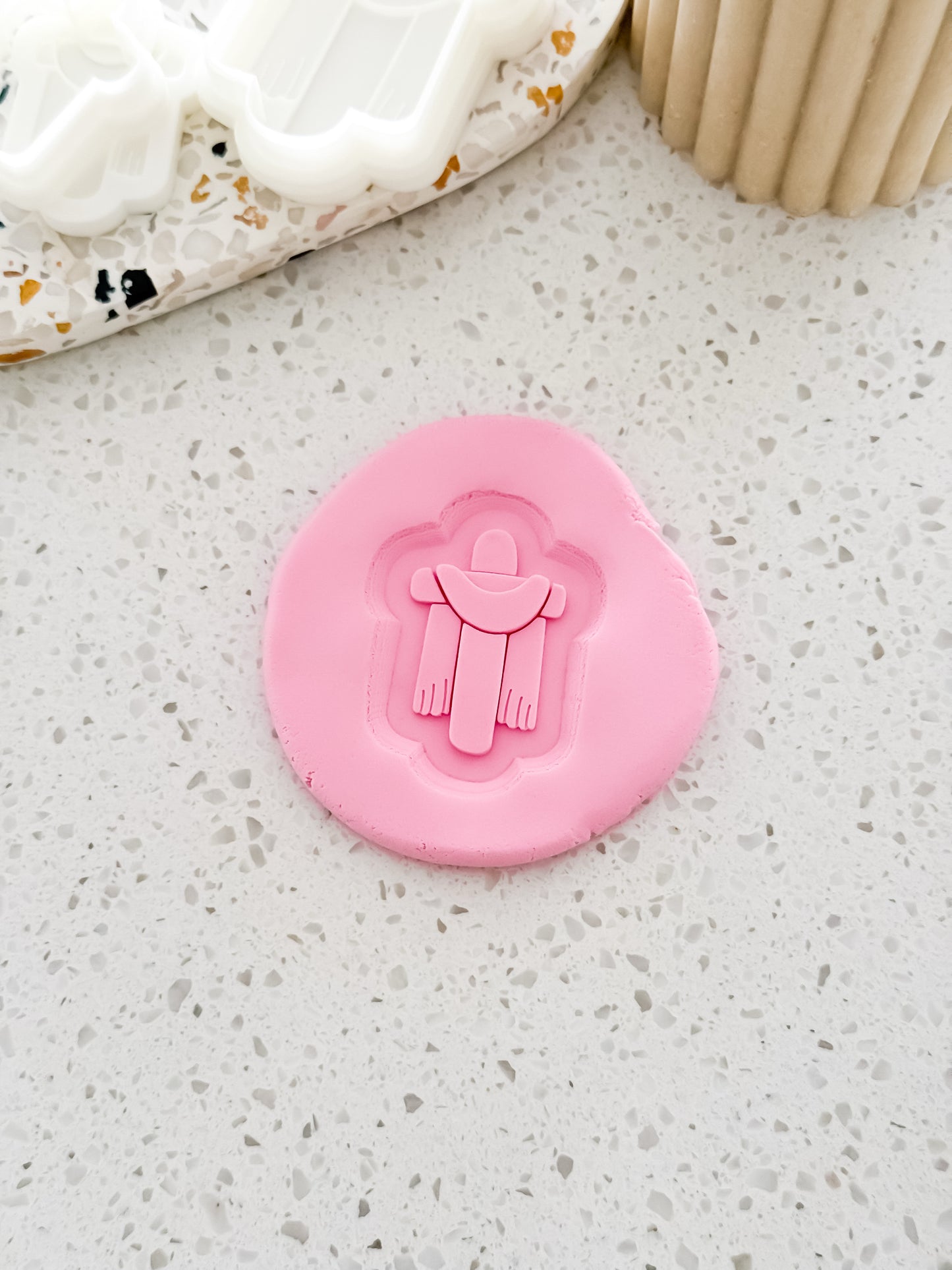 Mini Draped Cross Stamp & Cutter - Perfect for Fondant & Sugar Cookies
