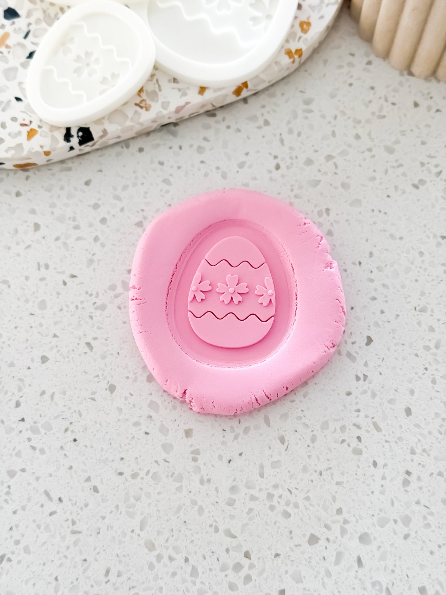 Mini Easter Egg Stamp & Cutter - Perfect for Fondant & Sugar Cookies