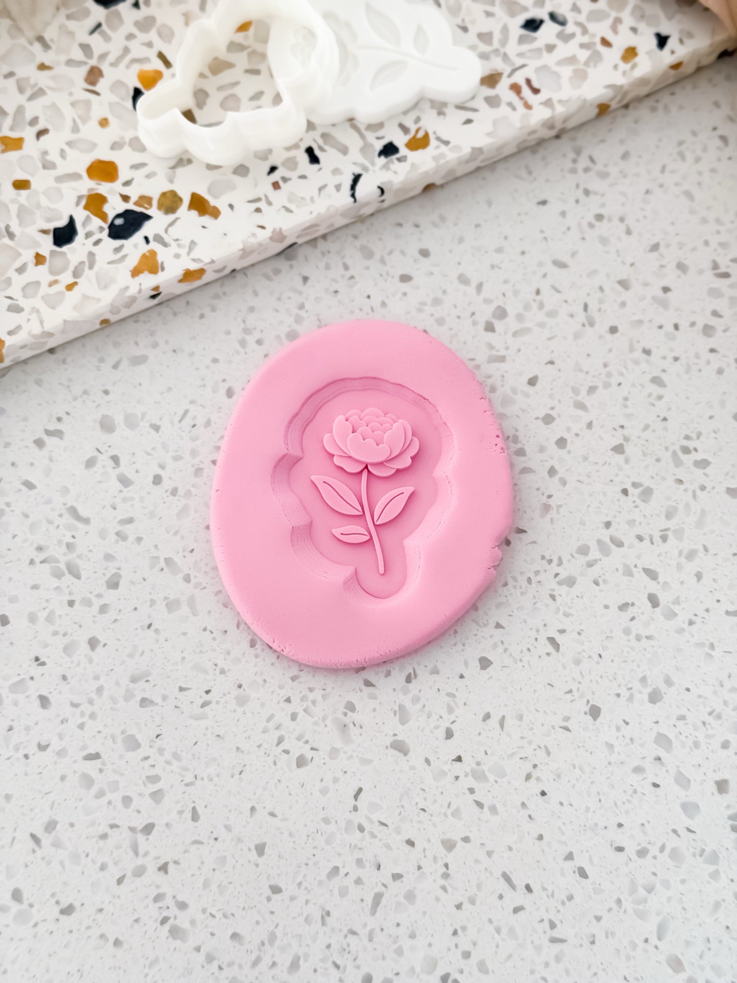 Mini Peony Bloom Stamp & Cutter - Perfect for Fondant & Sugar Cookies