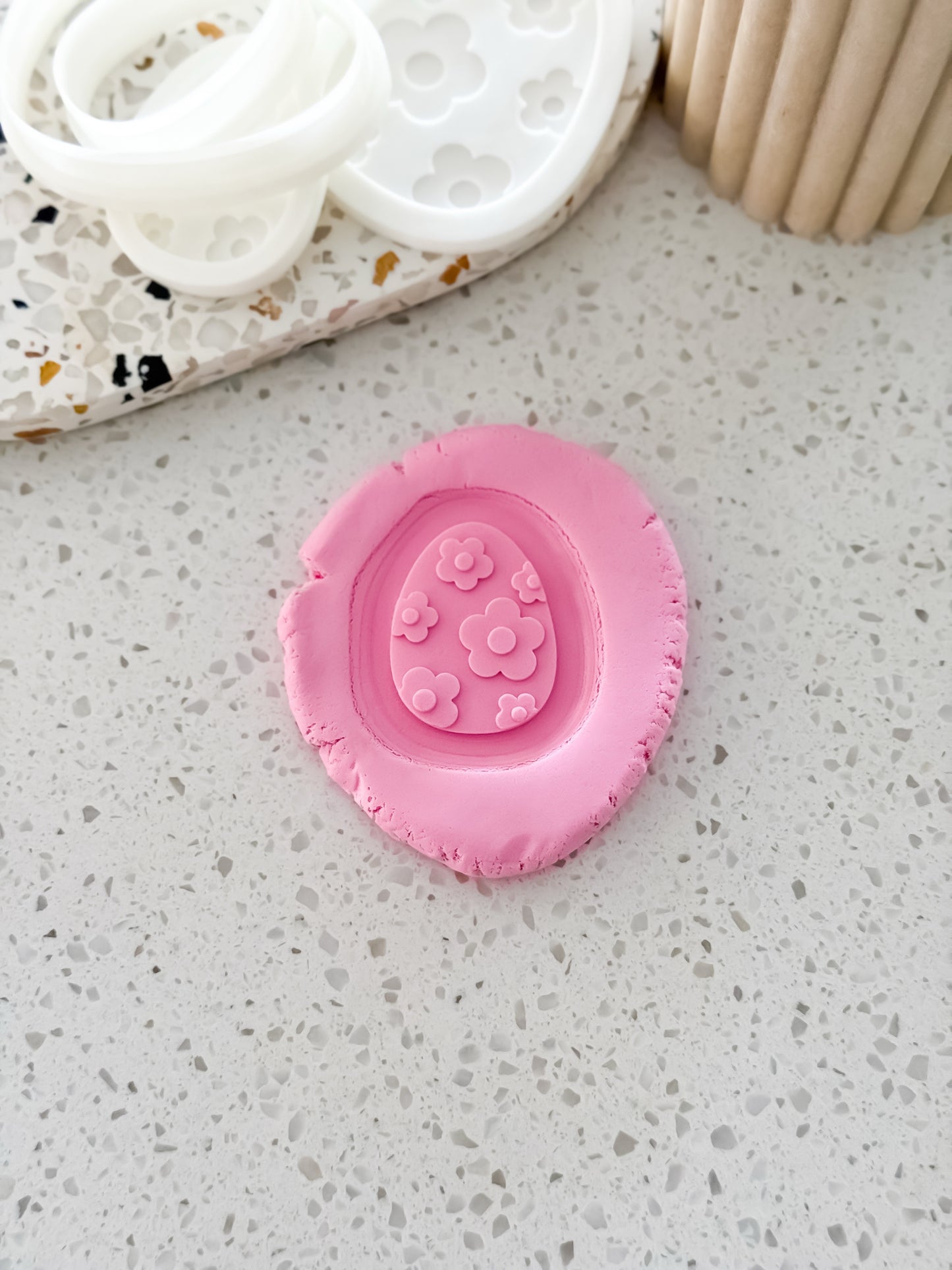Mini Easter Egg Stamp & Cutter - Perfect for Fondant & Sugar Cookies