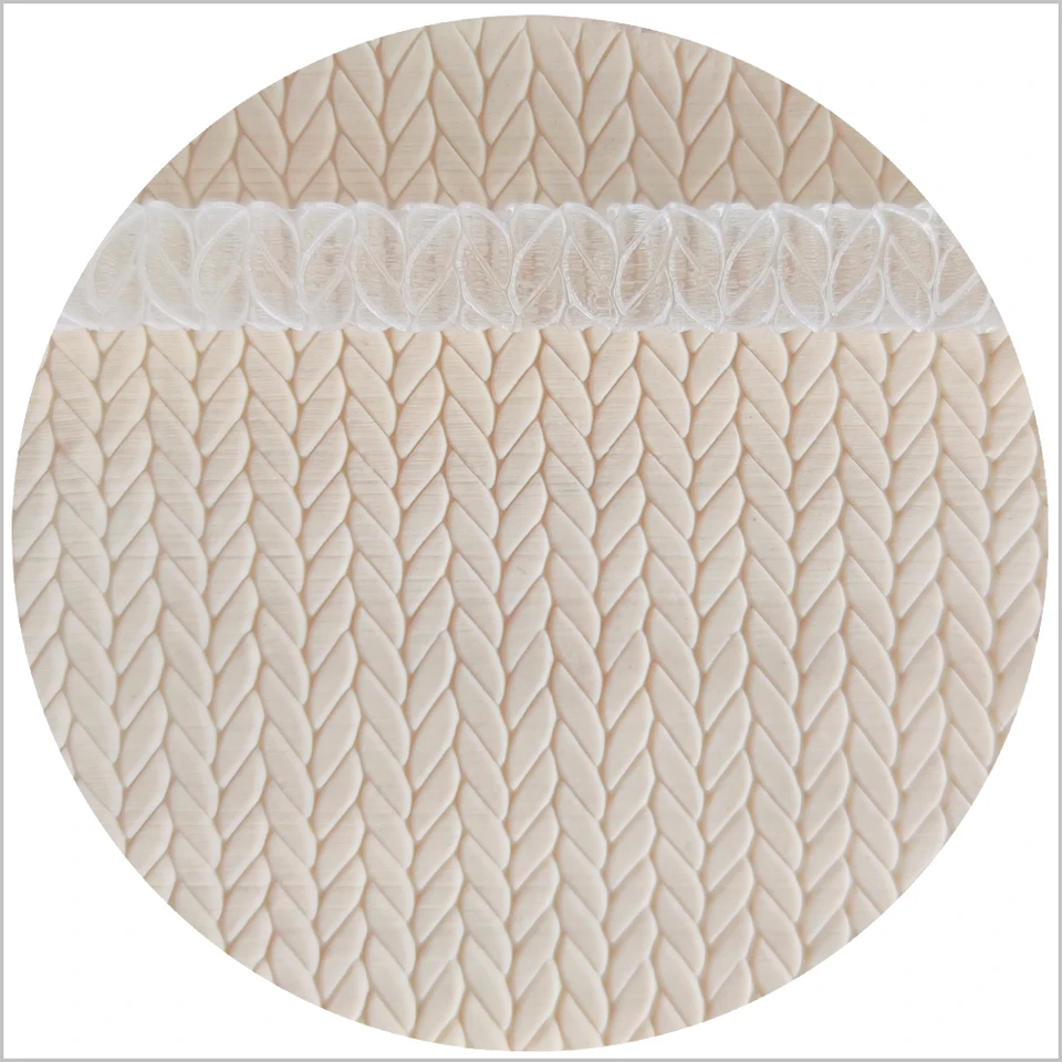 Knitted Pattern - Acrylic Embossing Rolling Pin – Fondant, Cookie & Clay Texture Roller