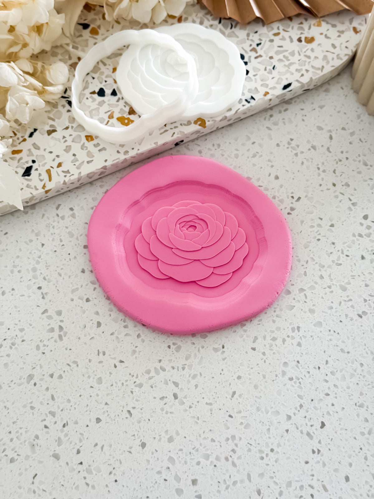 Ranunculus Flower (Petal) Stamp & Cutter - Perfect for Fondant & Sugar Cookies