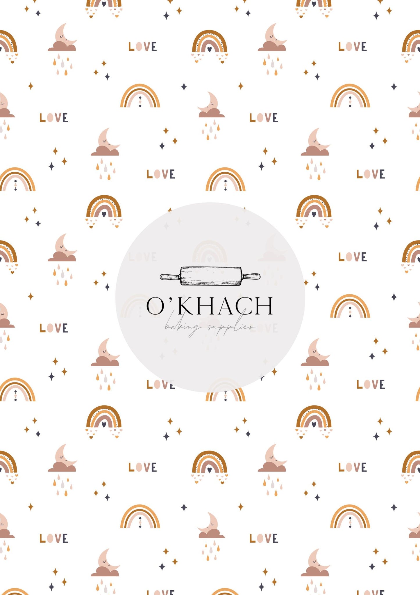 Bohemian Life Pattern No.32 - Digital Edible Image for Cakes & Cookies