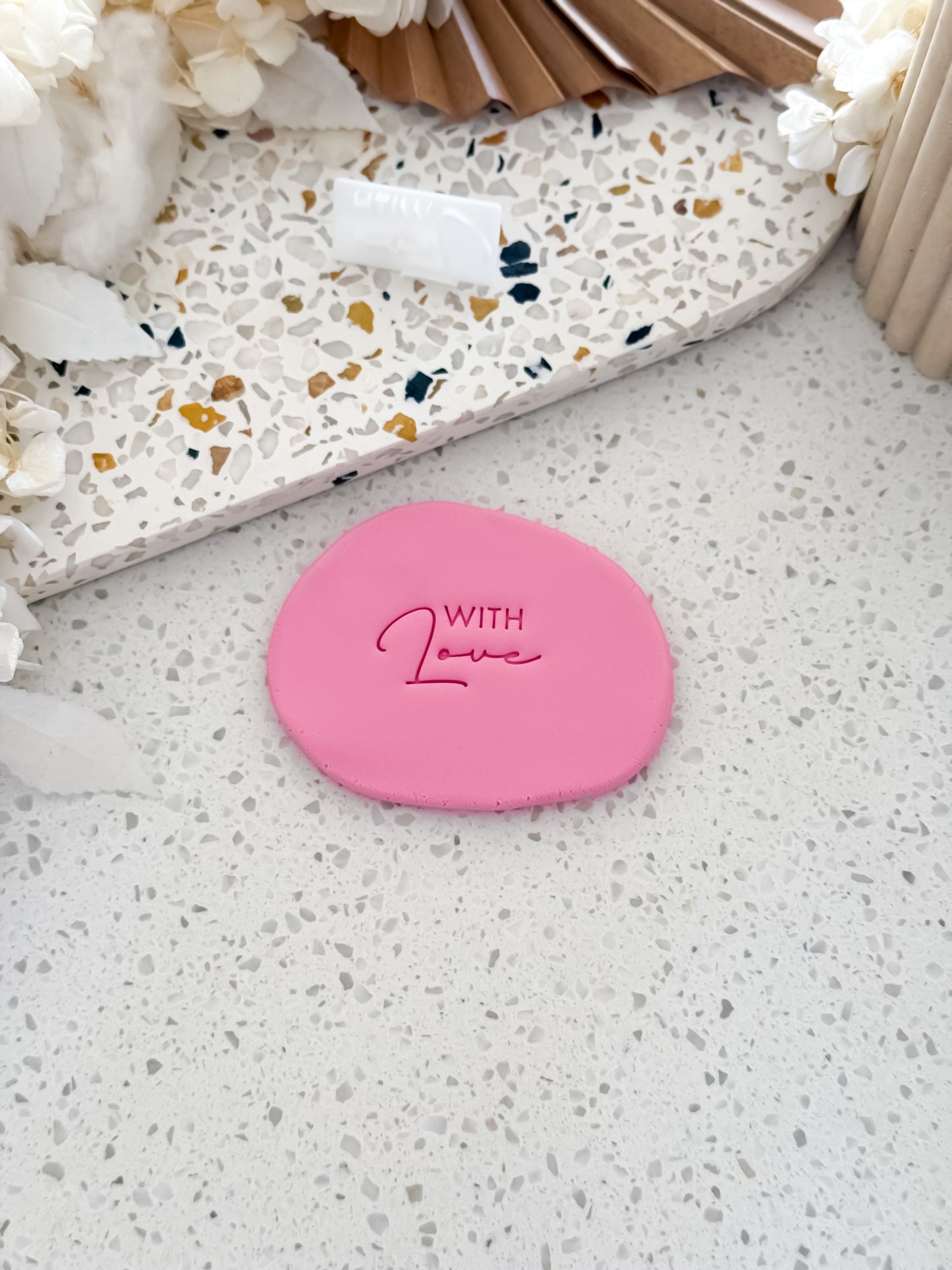 With Love Cookie Stamp - Perfect for Fondant, Sugar Cookies & Baking