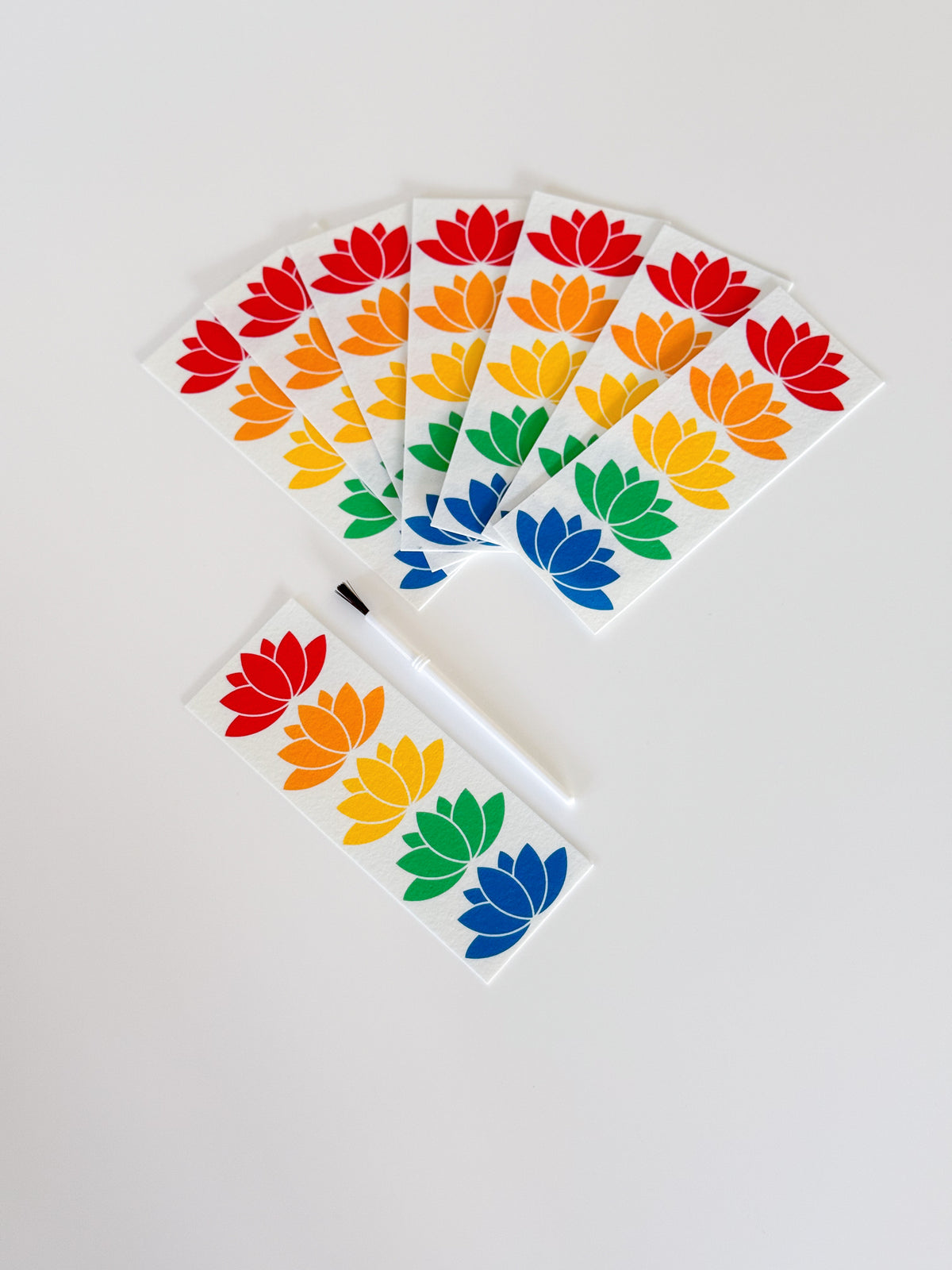 Pack of Lotus Flower PYO edible paint palettes with a brush by O'Khach Baking Supplies