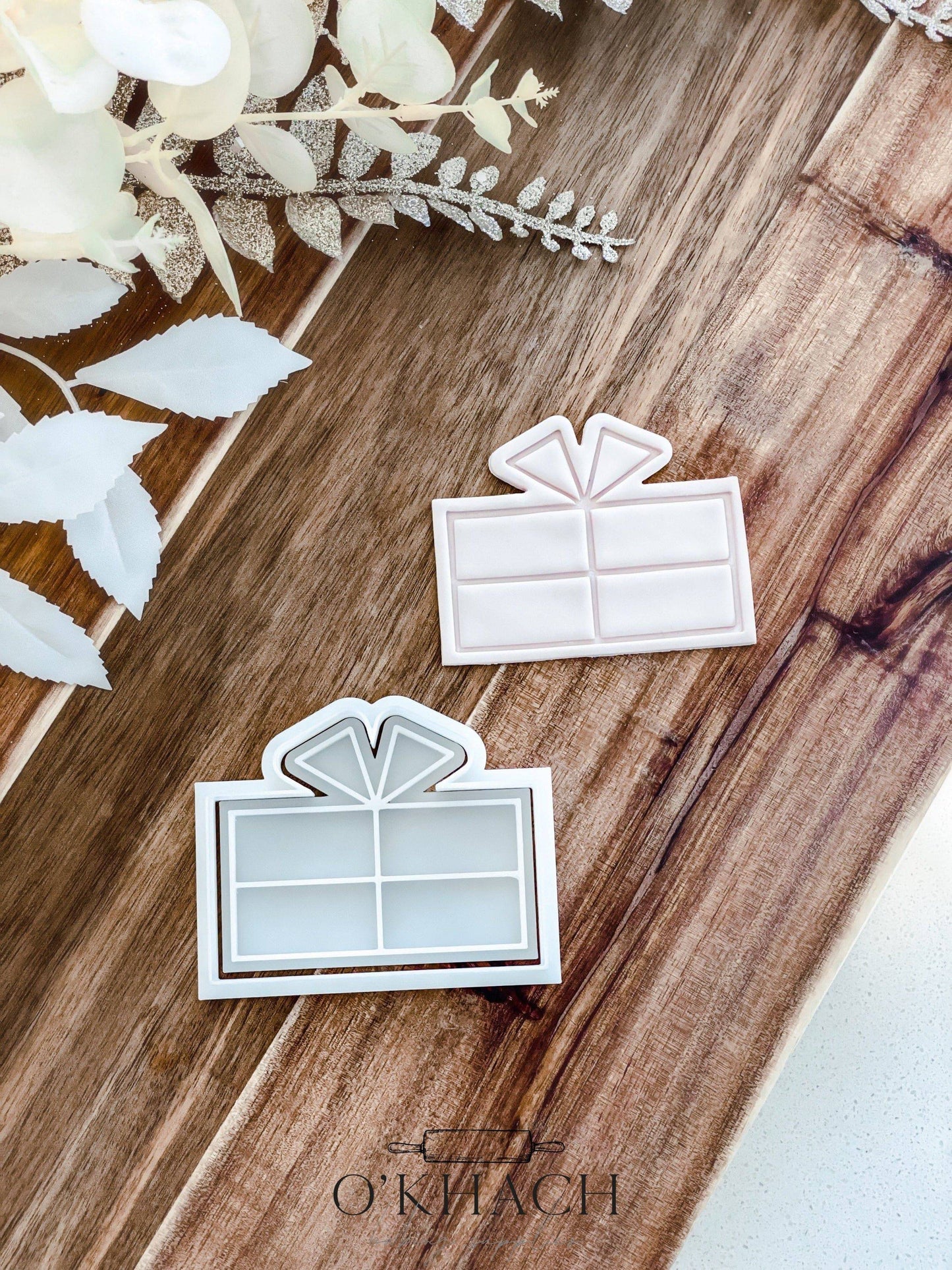 Christmas Present - Cookie Stamp and Cutter - Fondant & Sugar Cookies