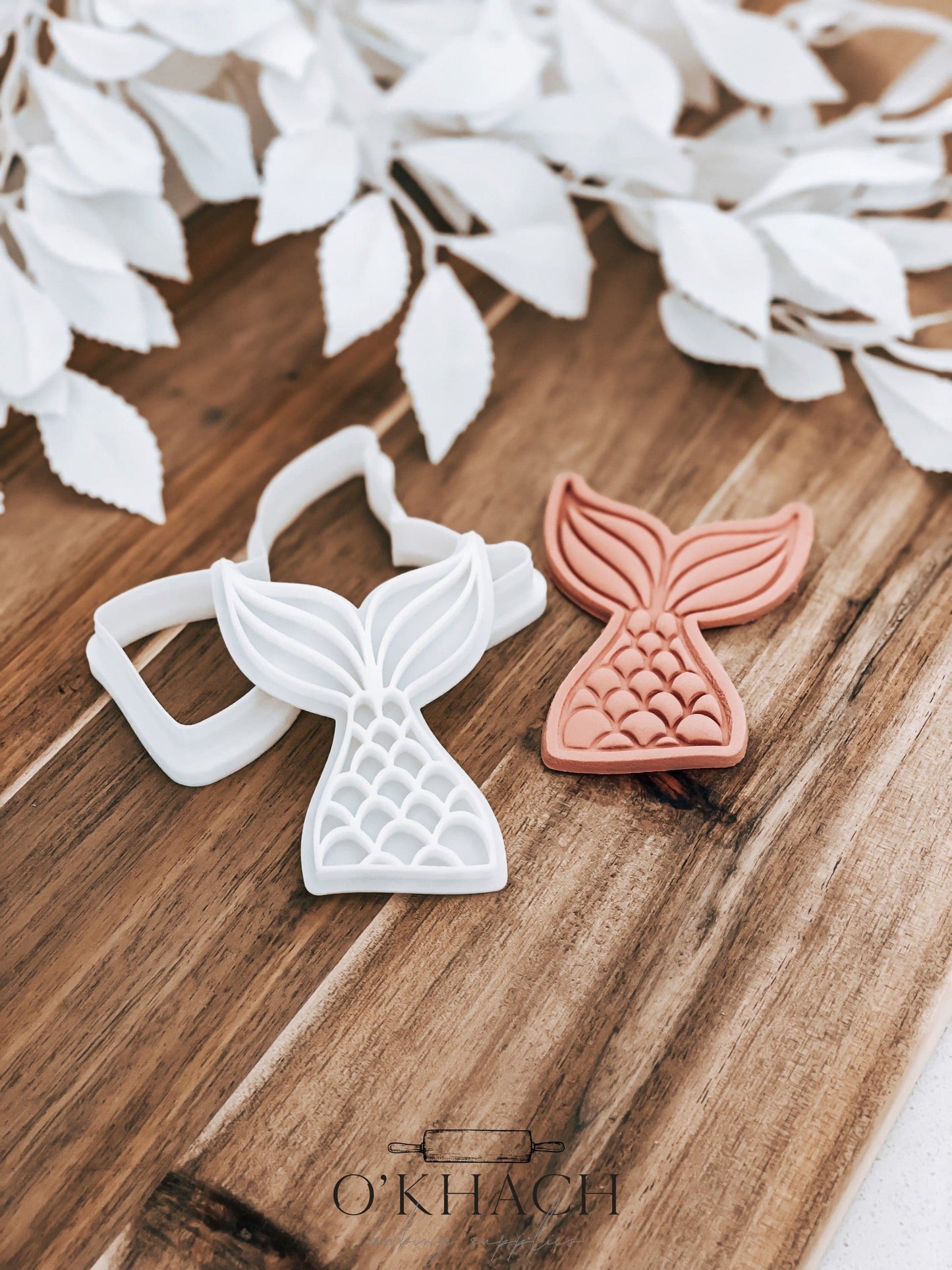 Mermaid Tail - Cookie Stamp and Cutter - Ideal for Fondant & Sugar Cookies