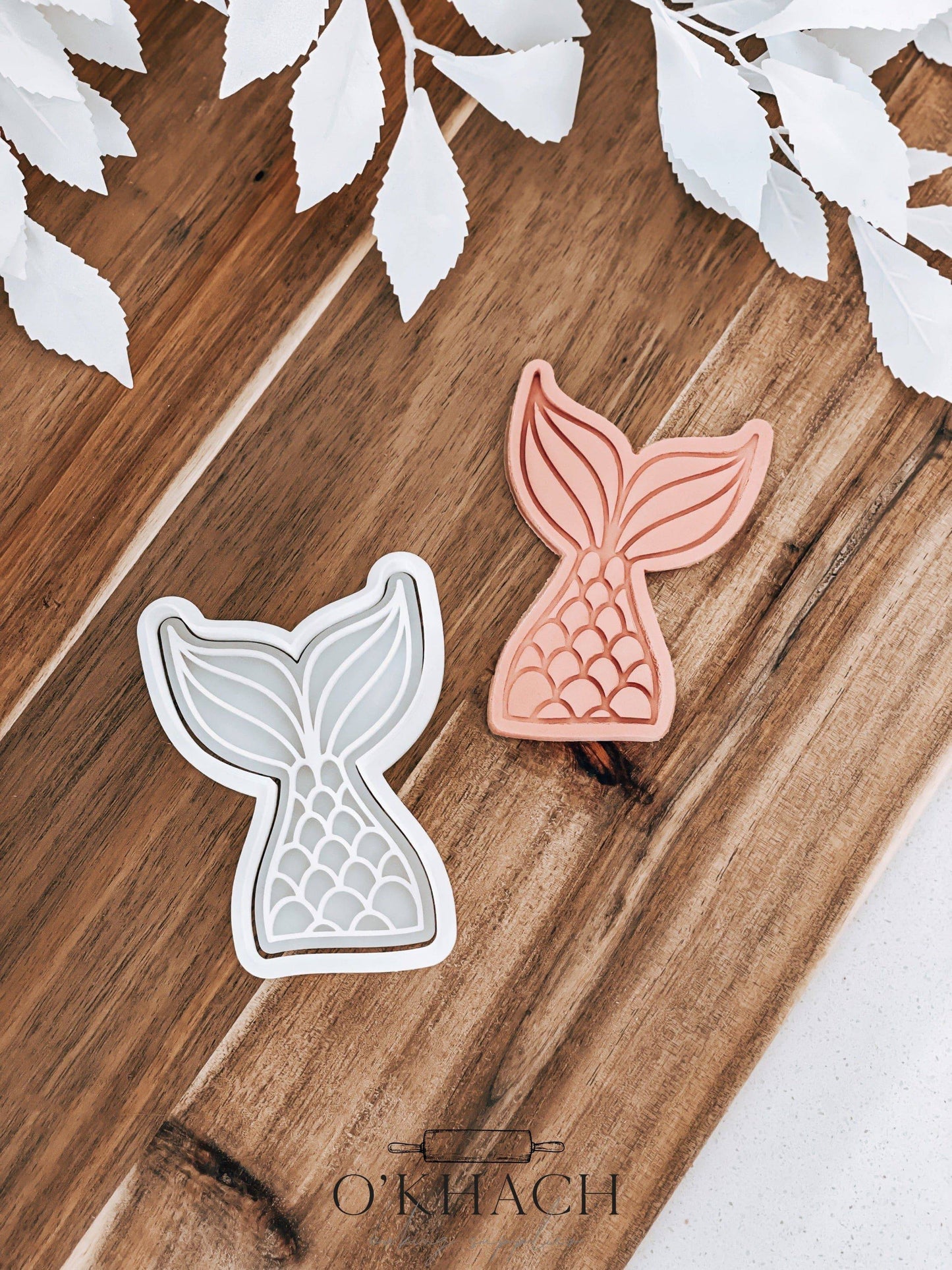 Mermaid Tail - Cookie Stamp and Cutter - Ideal for Fondant & Sugar Cookies