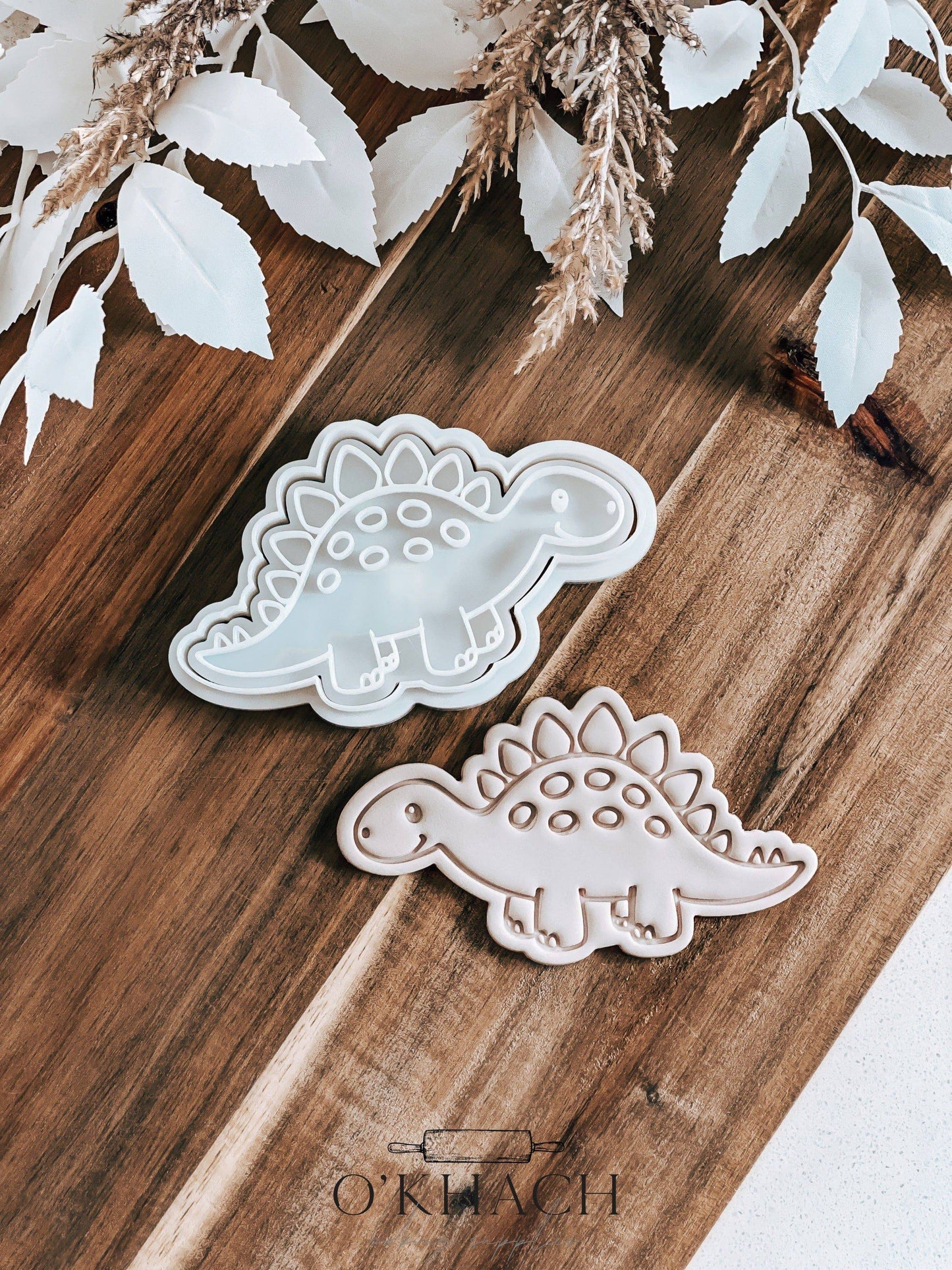 Stegosaurus Stamp & Cutter - Perfect for Fondant & Sugar Cookies