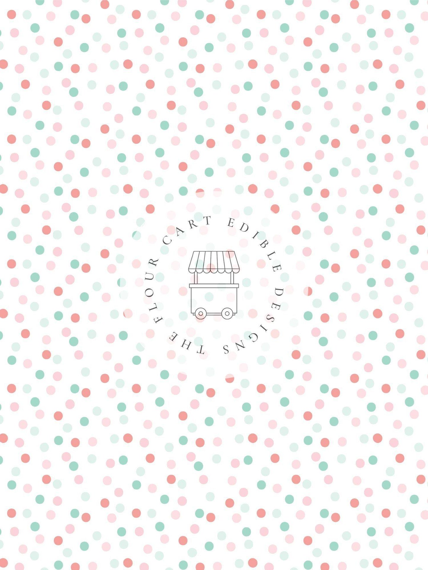 Candy Canes Polkadot - Edible Image - O'Khach Baking Supplies