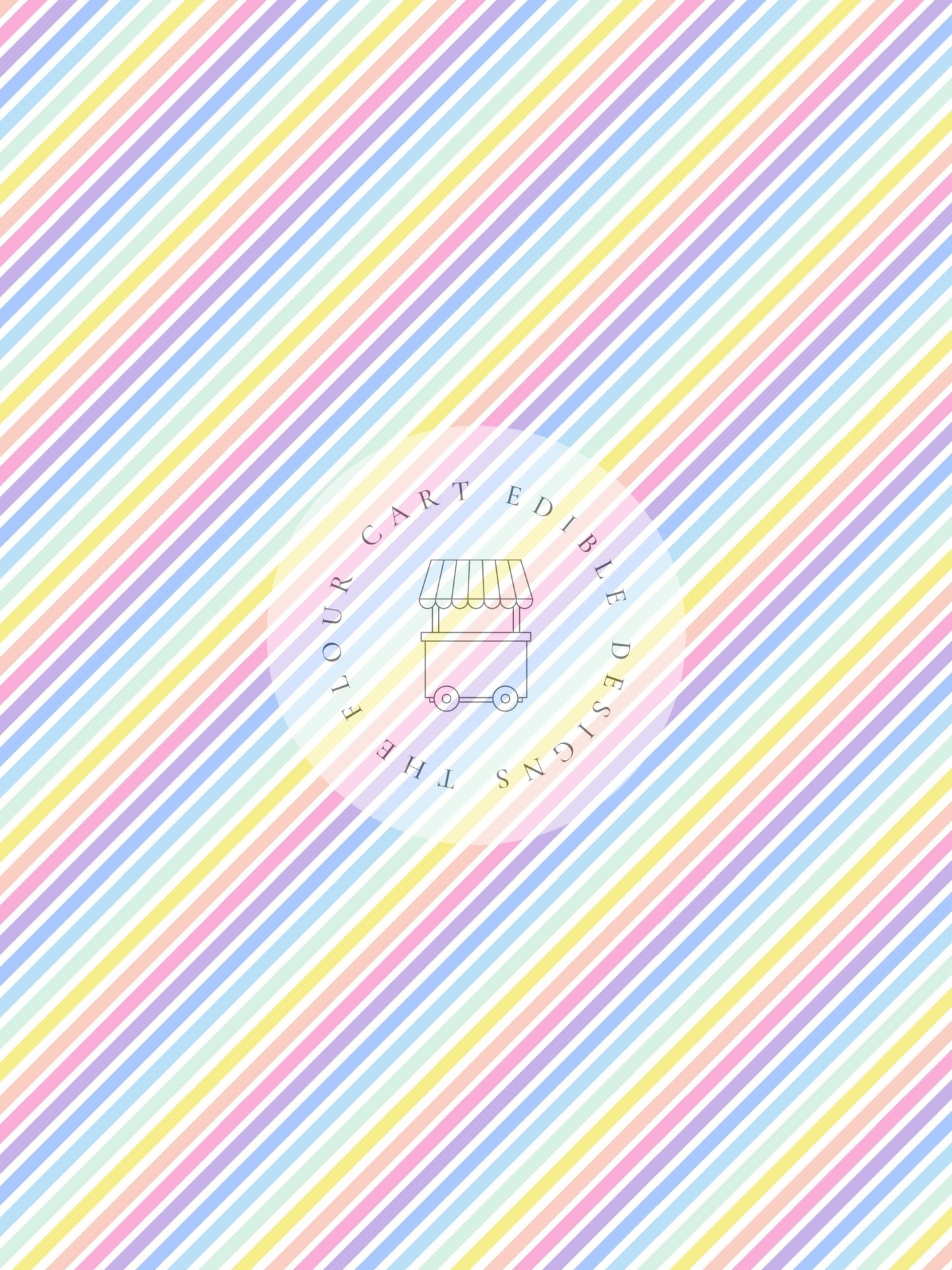 Candy Stripes - Edible Image - O'Khach Baking Supplies