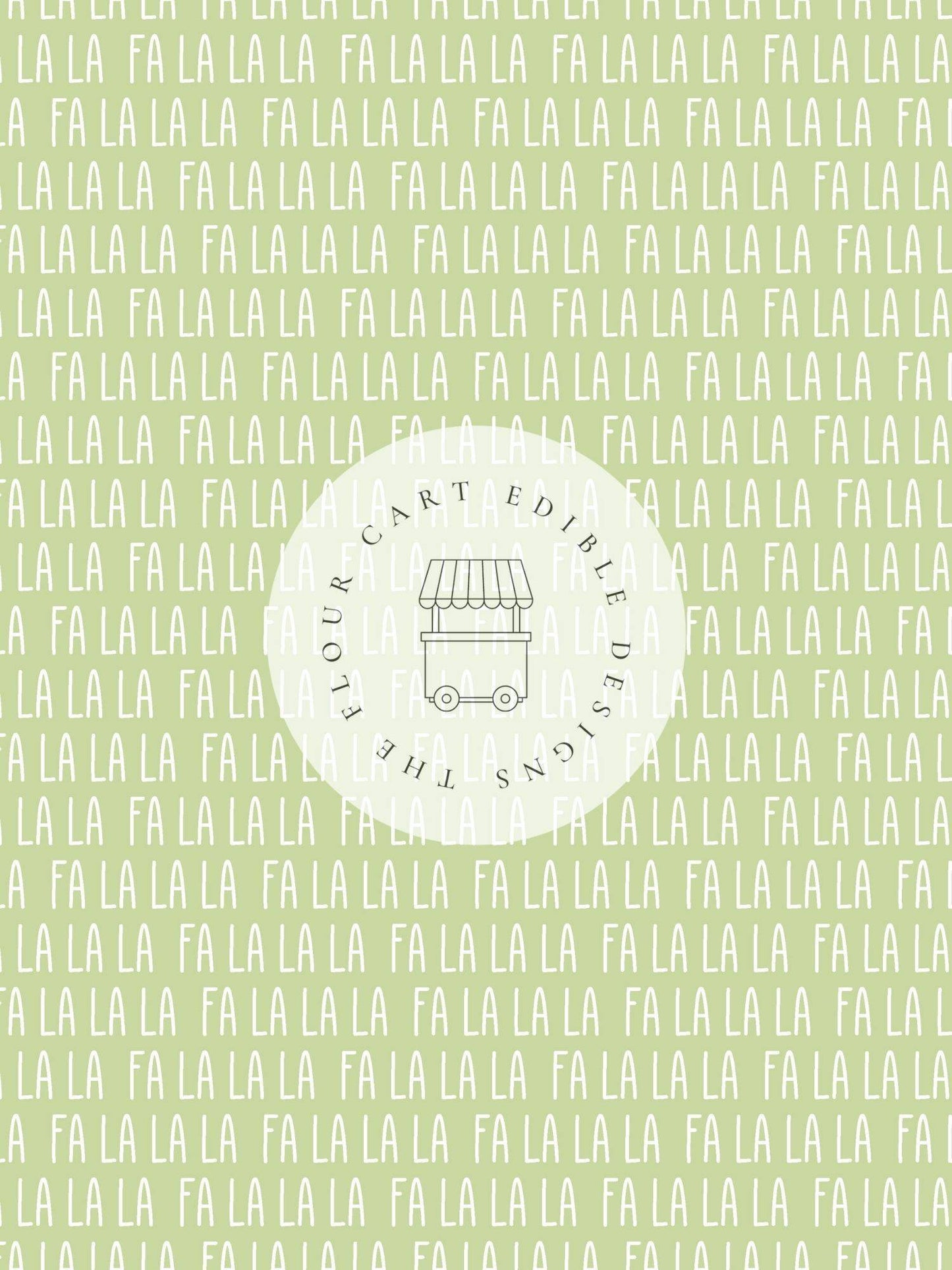 Christmas Fa La La - Edible Image - O'Khach Baking Supplies