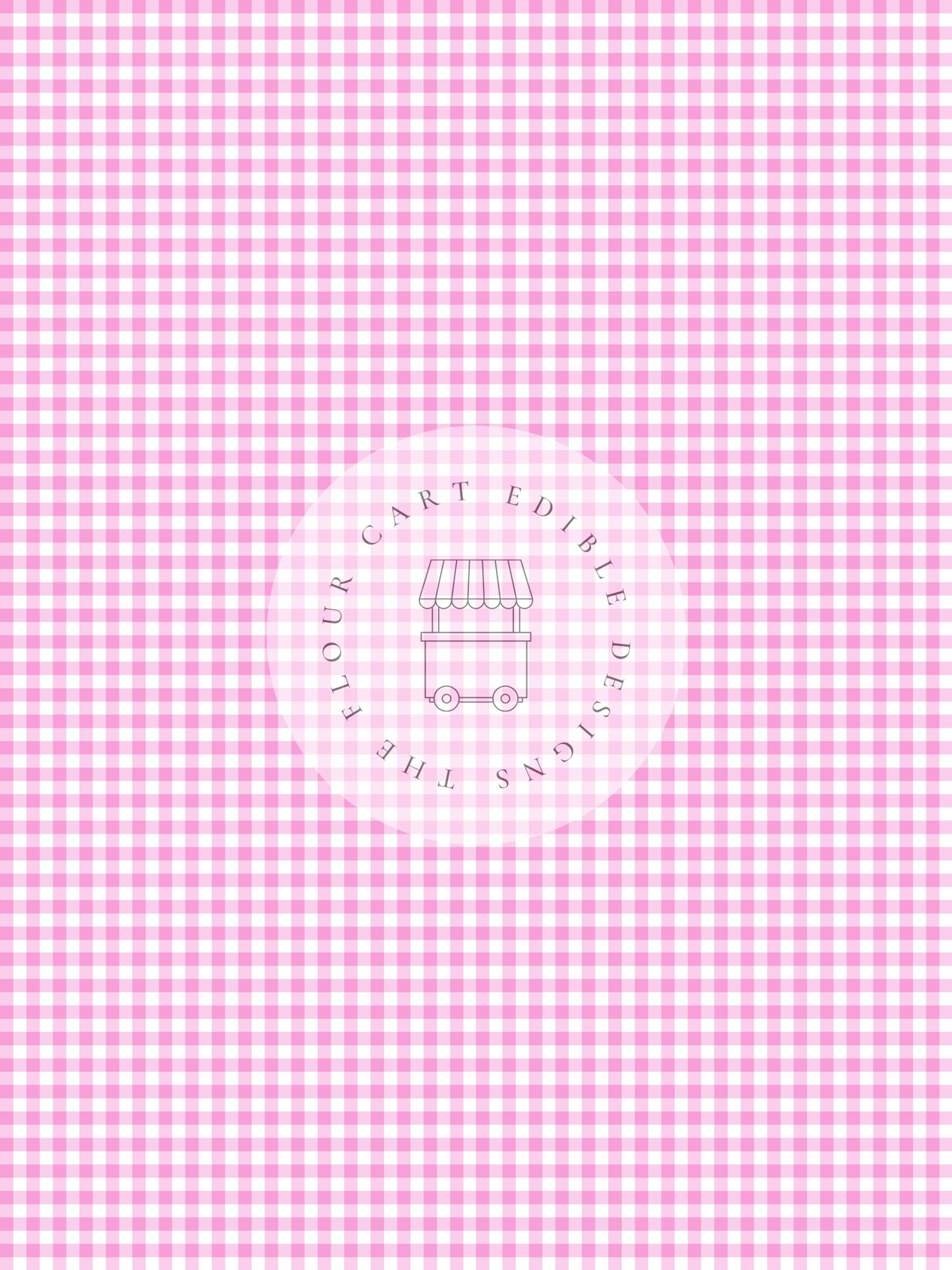 Gingham Magenta - Edible Image - O'Khach Baking Supplies