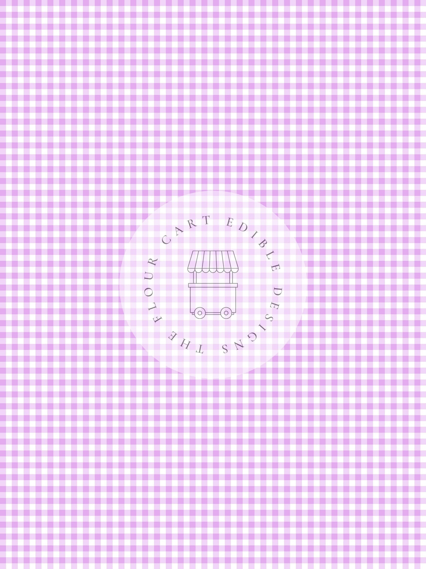 Gingham Purple - Edible Image - O'Khach Baking Supplies