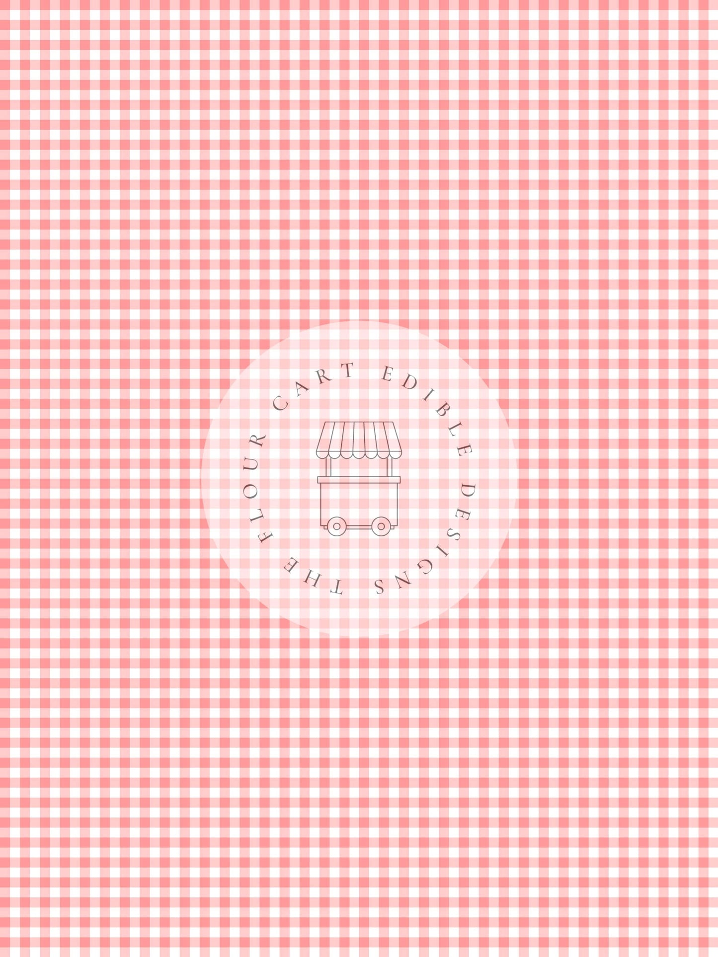 Gingham Red - Edible Image - O'Khach Baking Supplies
