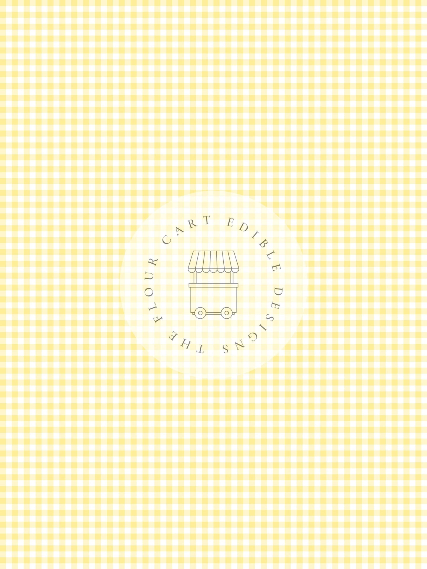 Gingham Yellow - Edible Image - O'Khach Baking Supplies