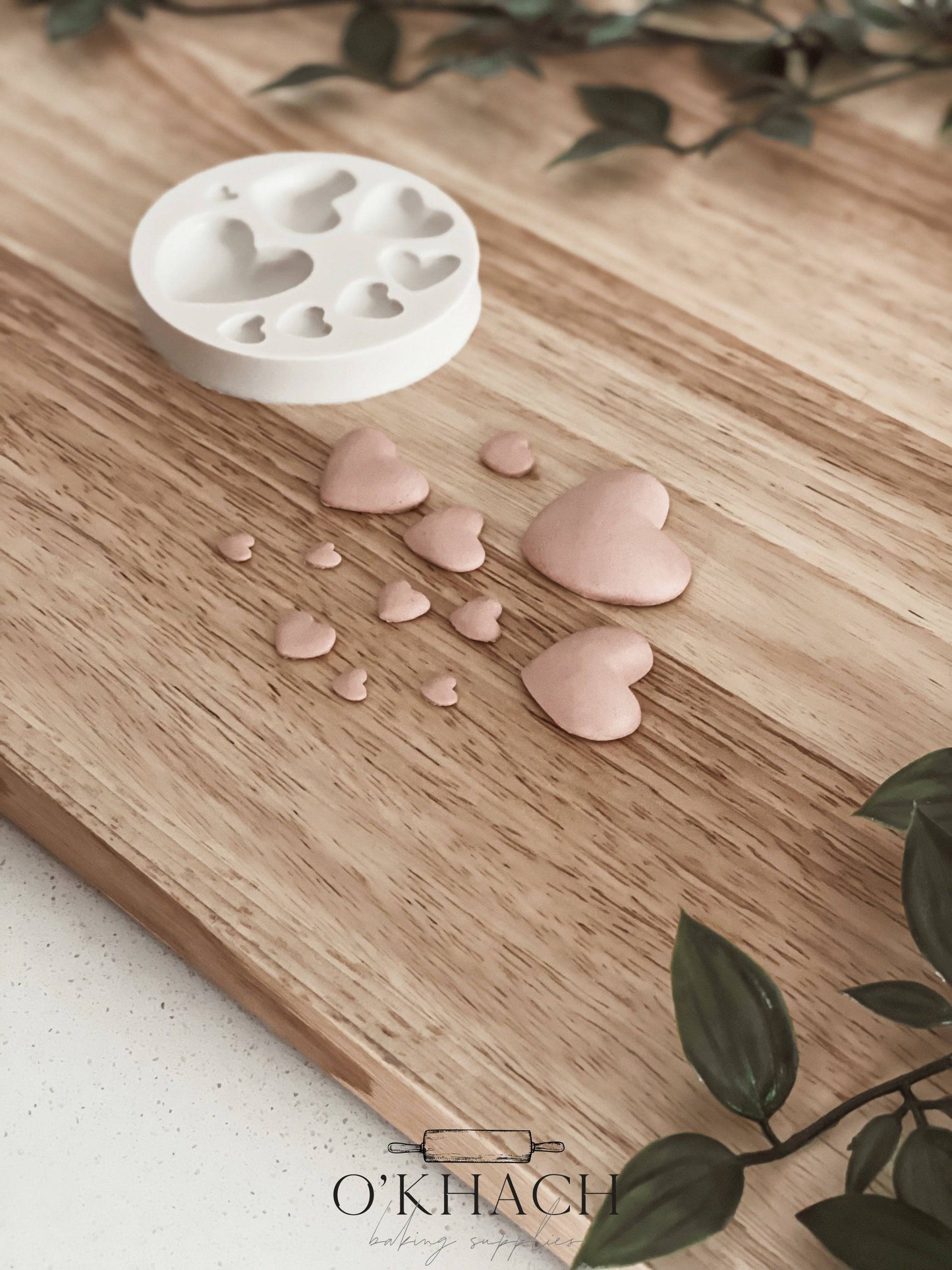 Love Hearts - Silicone Mould - Perfect for Fondant, Chocolate, & Cake Decorating