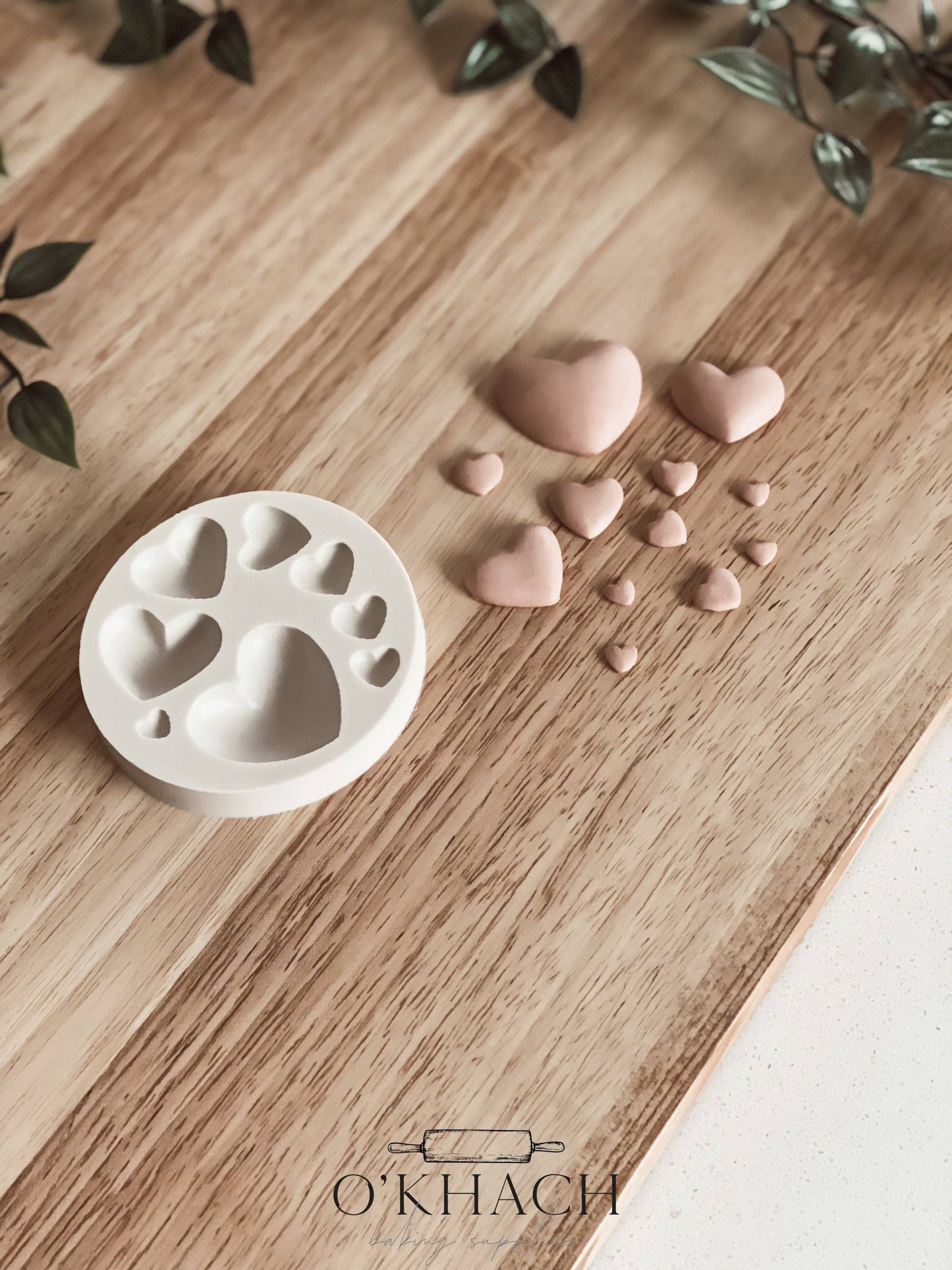 Love Hearts - Silicone Mould - Perfect for Fondant, Chocolate, & Cake Decorating