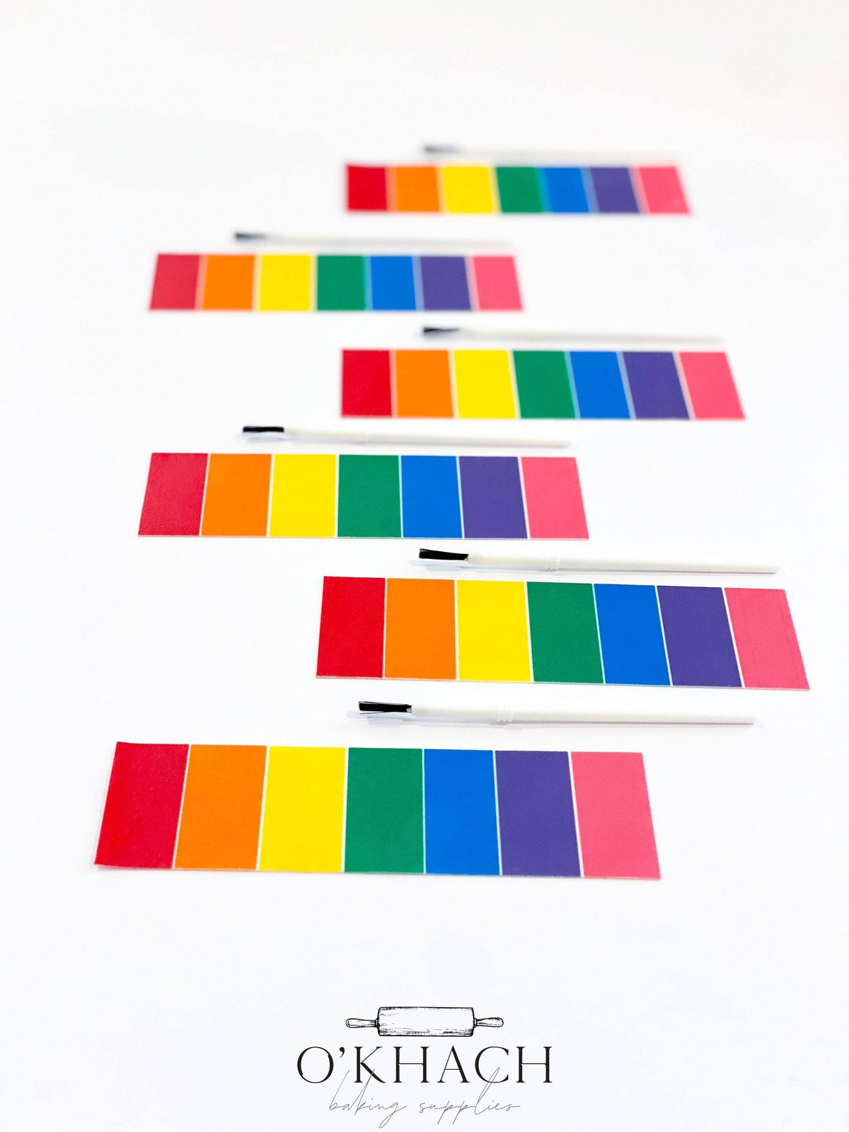 O'Khach rainbow edible paint palette for paint your own cookie kits
