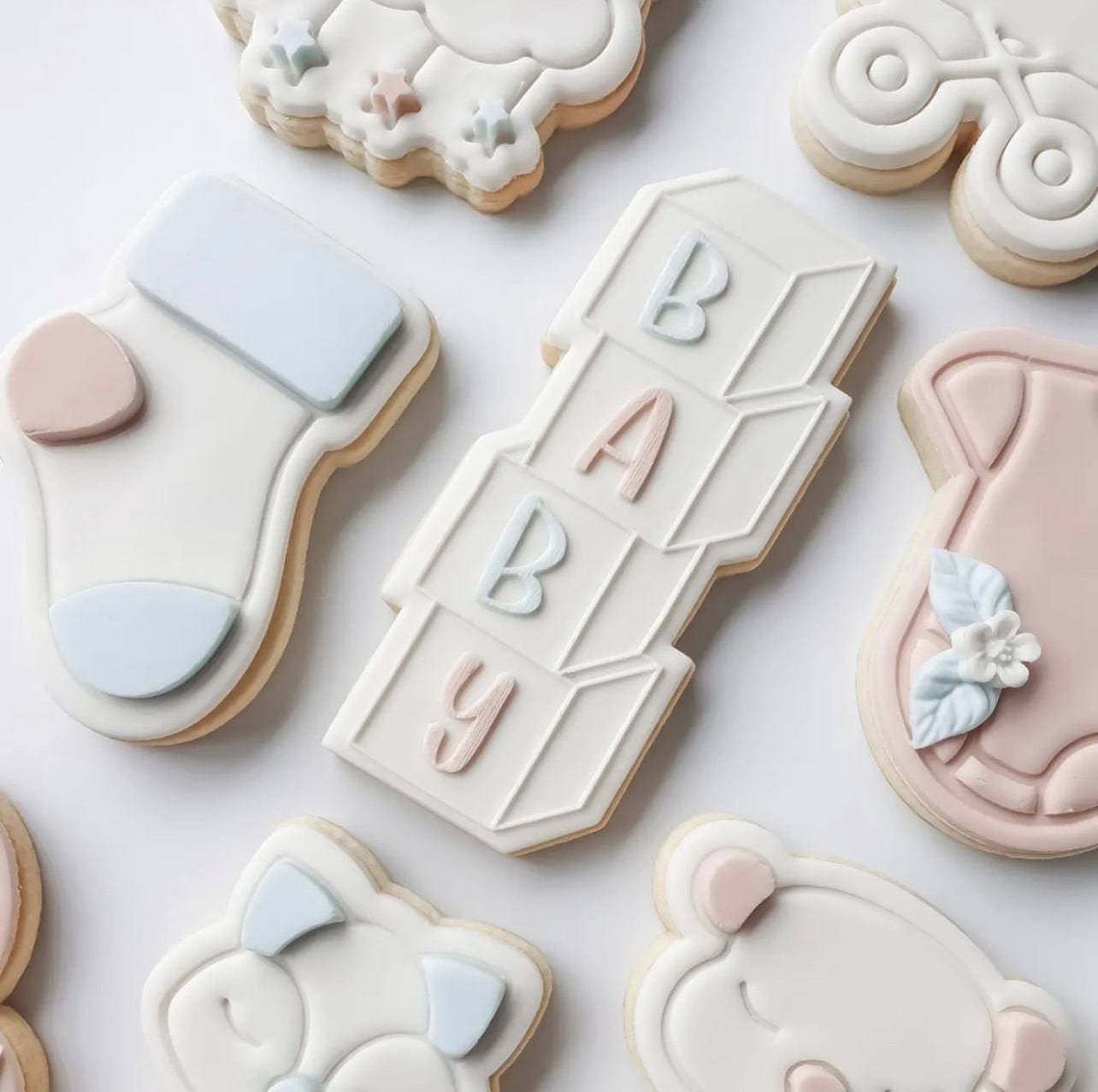 Baby Sock Stamp & Cutter - Perfect for Fondant & Sugar Cookies
