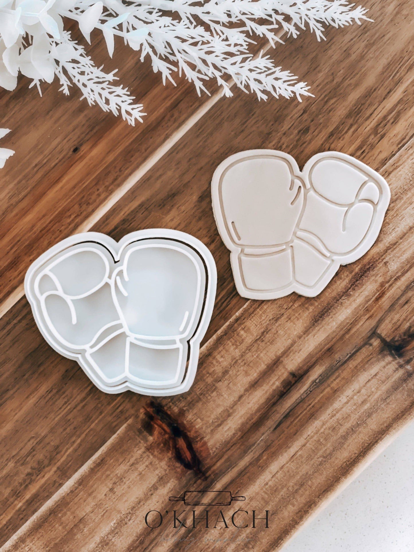 Boxing Gloves Stamp & Cutter - Perfect for Fondant & Sugar Cookies