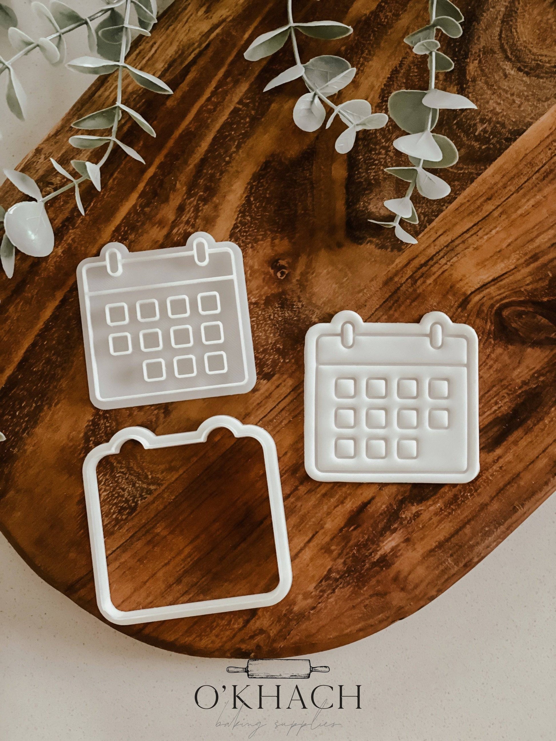 Calendar Stamp & Cutter - Perfect for Fondant & Sugar Cookies