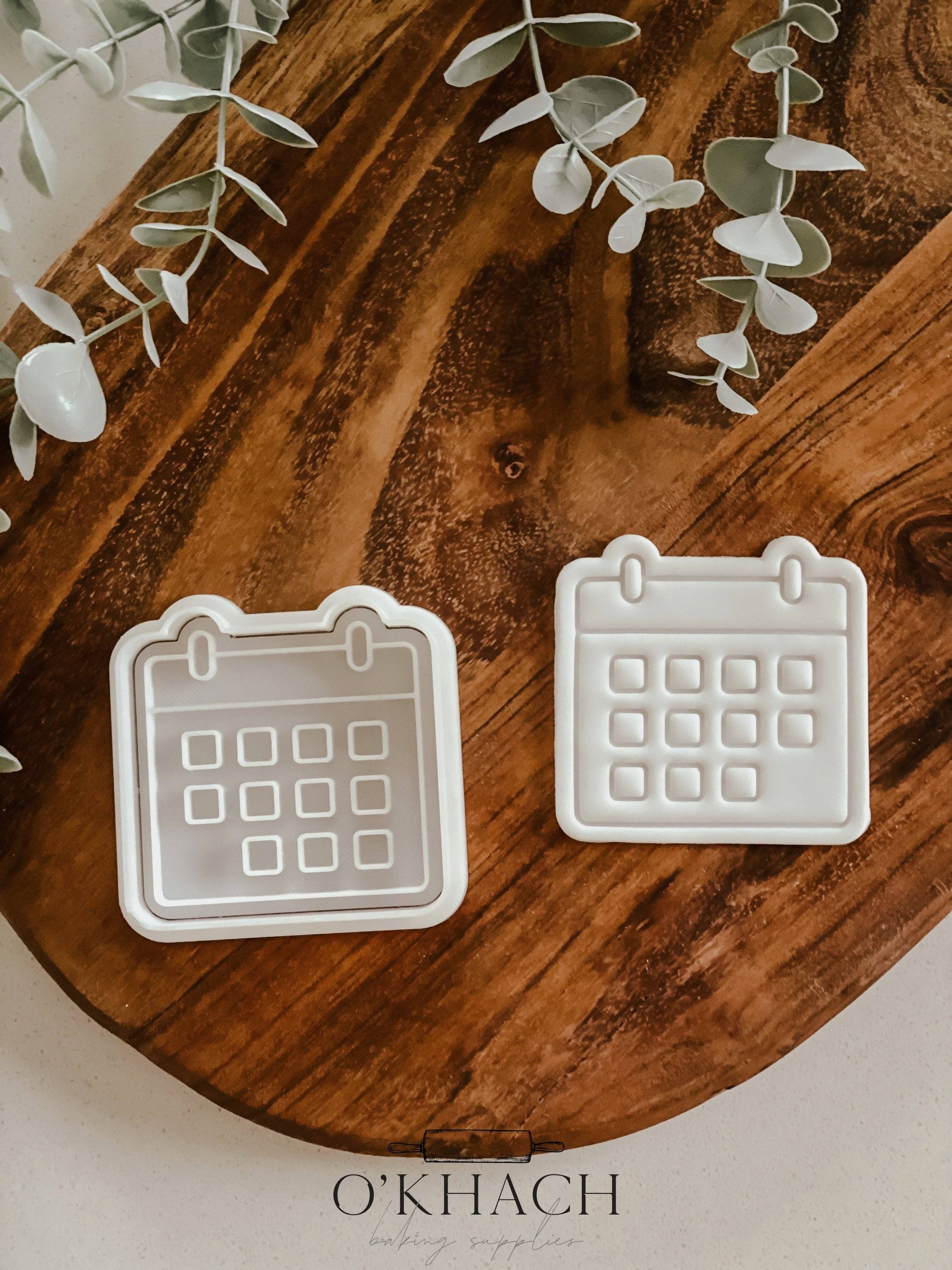 Calendar Stamp & Cutter - Perfect for Fondant & Sugar Cookies