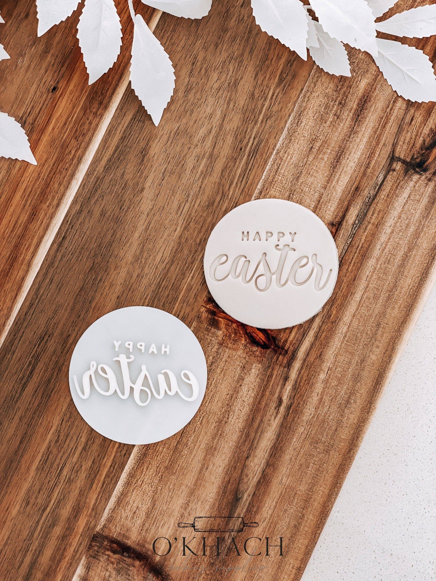 Happy Easter Cursive - Cookie Stamp - Ideal for Fondant & Sugar Cookies