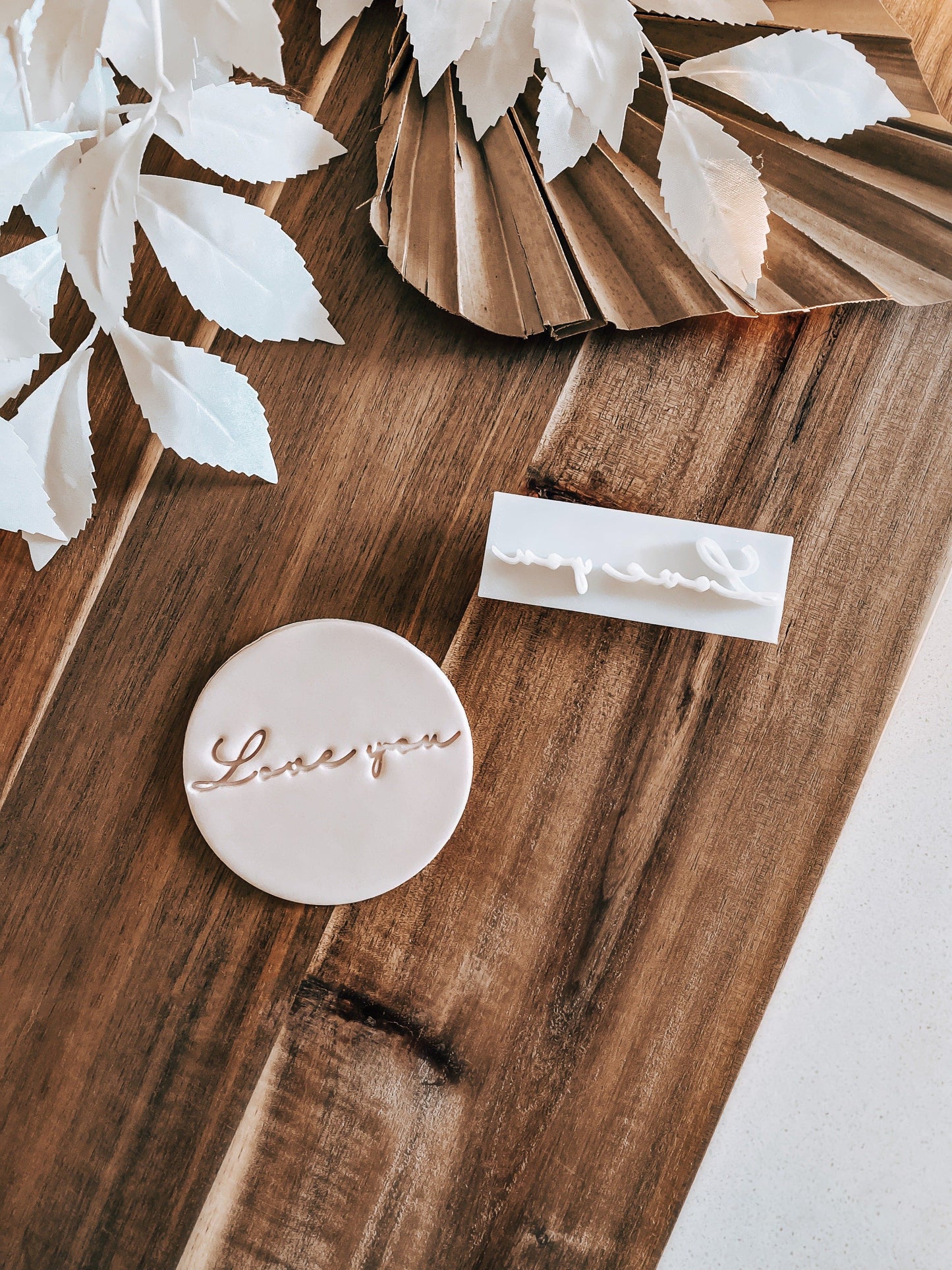 Love you (Cursive) - Cookie Stamp - Ideal for Fondant & Sugar Cookies