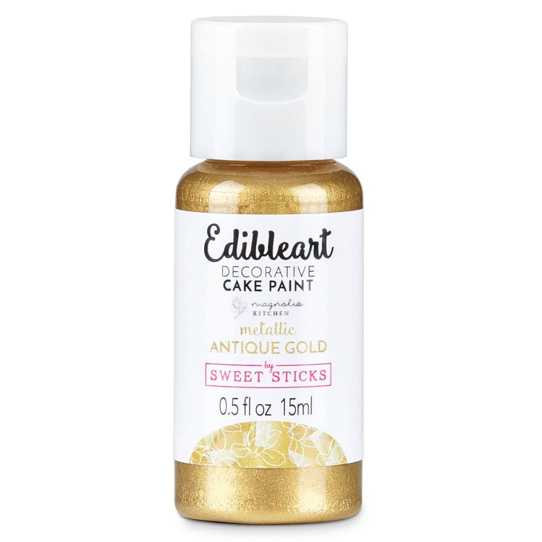 Antique Gold Metallic Edible Paint – Sweet Sticks 15ml | Food-Safe Cake Paint
