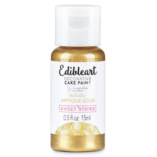 Antique Gold Metallic Edible Paint – Sweet Sticks 15ml | Food-Safe Cake Paint