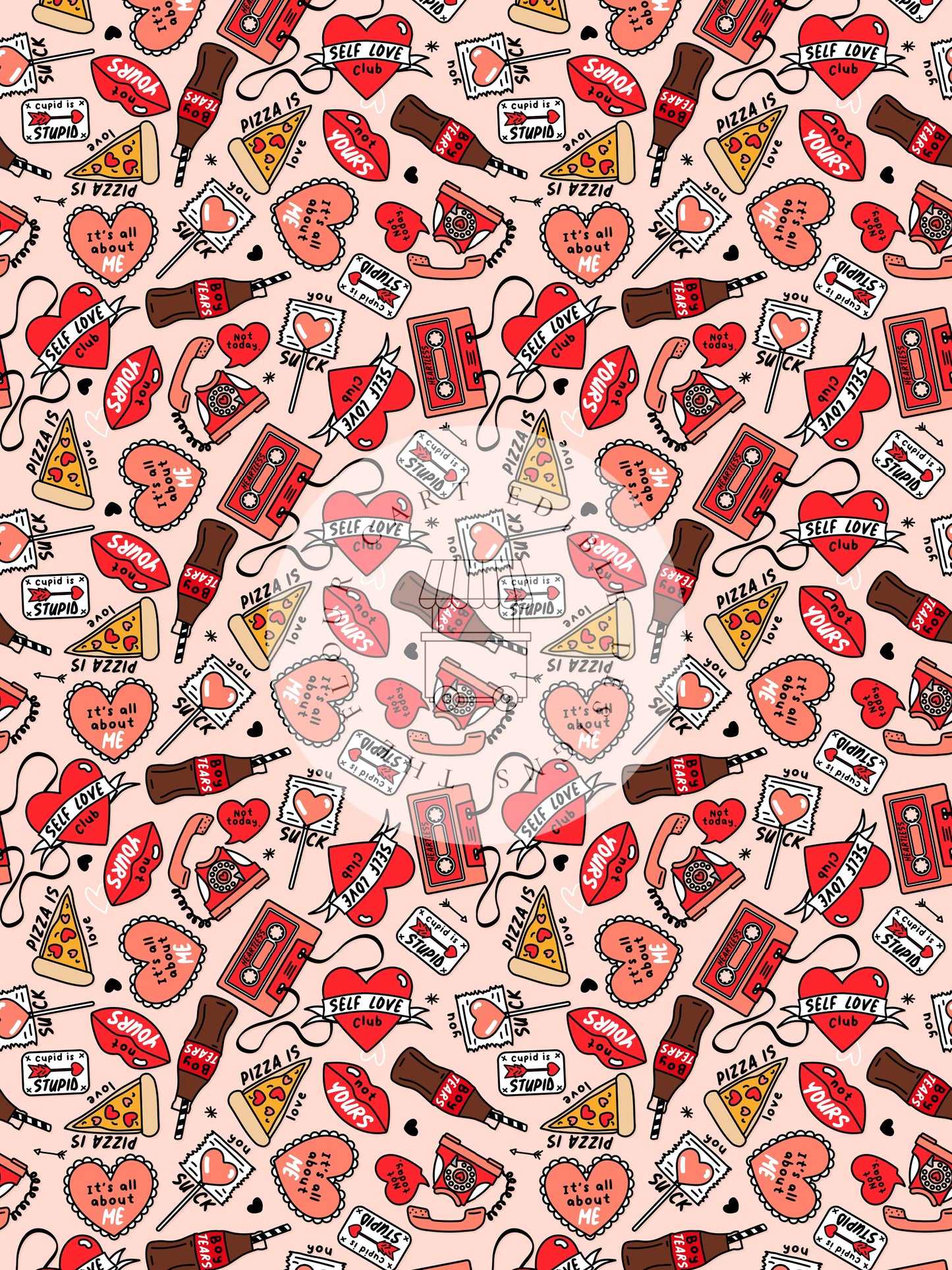 Anti Valentine - The Flour Cart Edible Image - Premium from The Flour Cart - Just $16.99! Shop now at O'Khach Baking Supplies