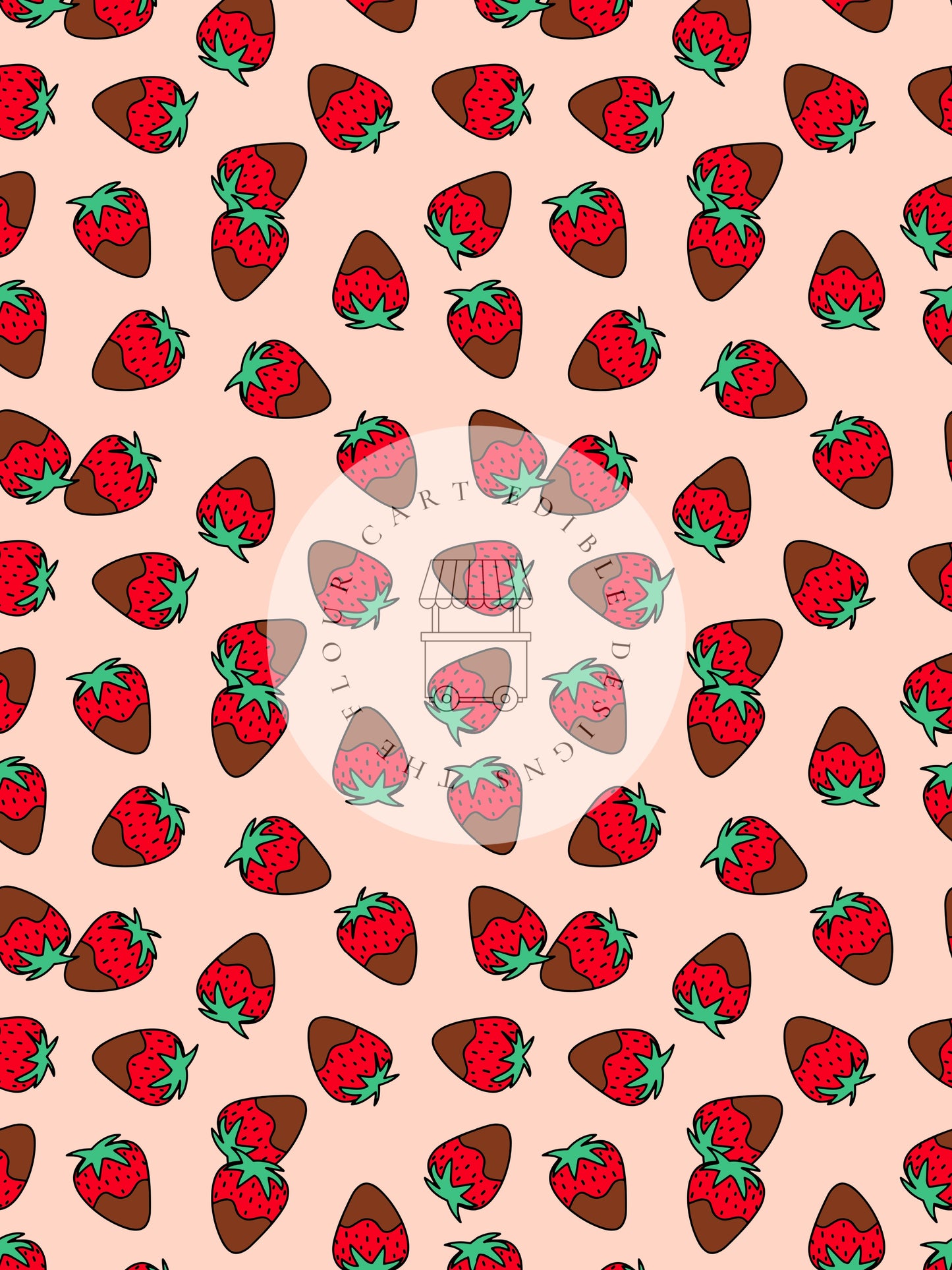 Choc Dipped Strawberries - The Flour Cart Edible Image - Premium from The Flour Cart - Just $16.99! Shop now at O'Khach Baking Supplies