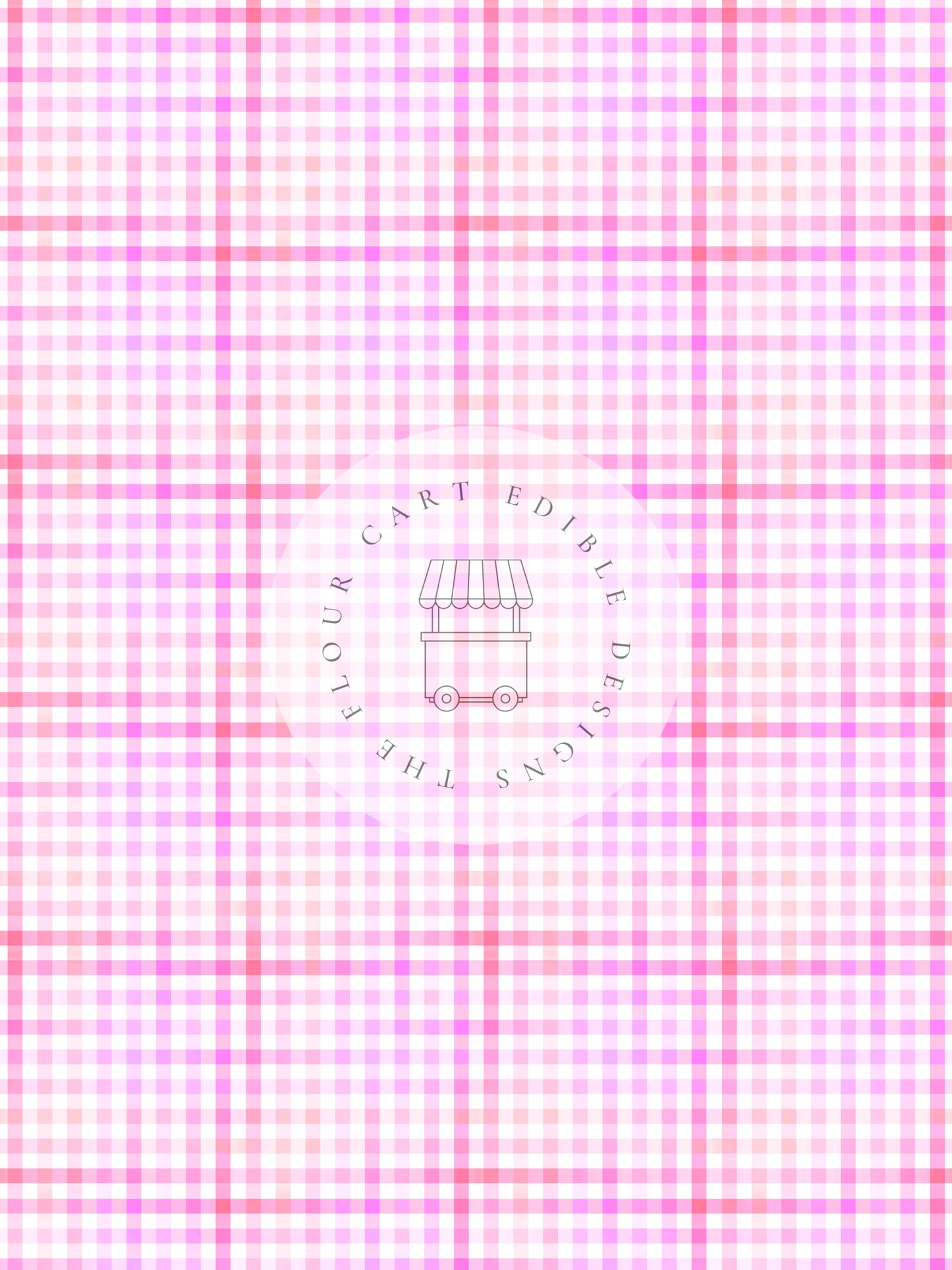 Gingham Pink Gradient - The Flour Cart Edible Image - Premium from The Flour Cart - Just $16.99! Shop now at O'Khach Baking Supplies