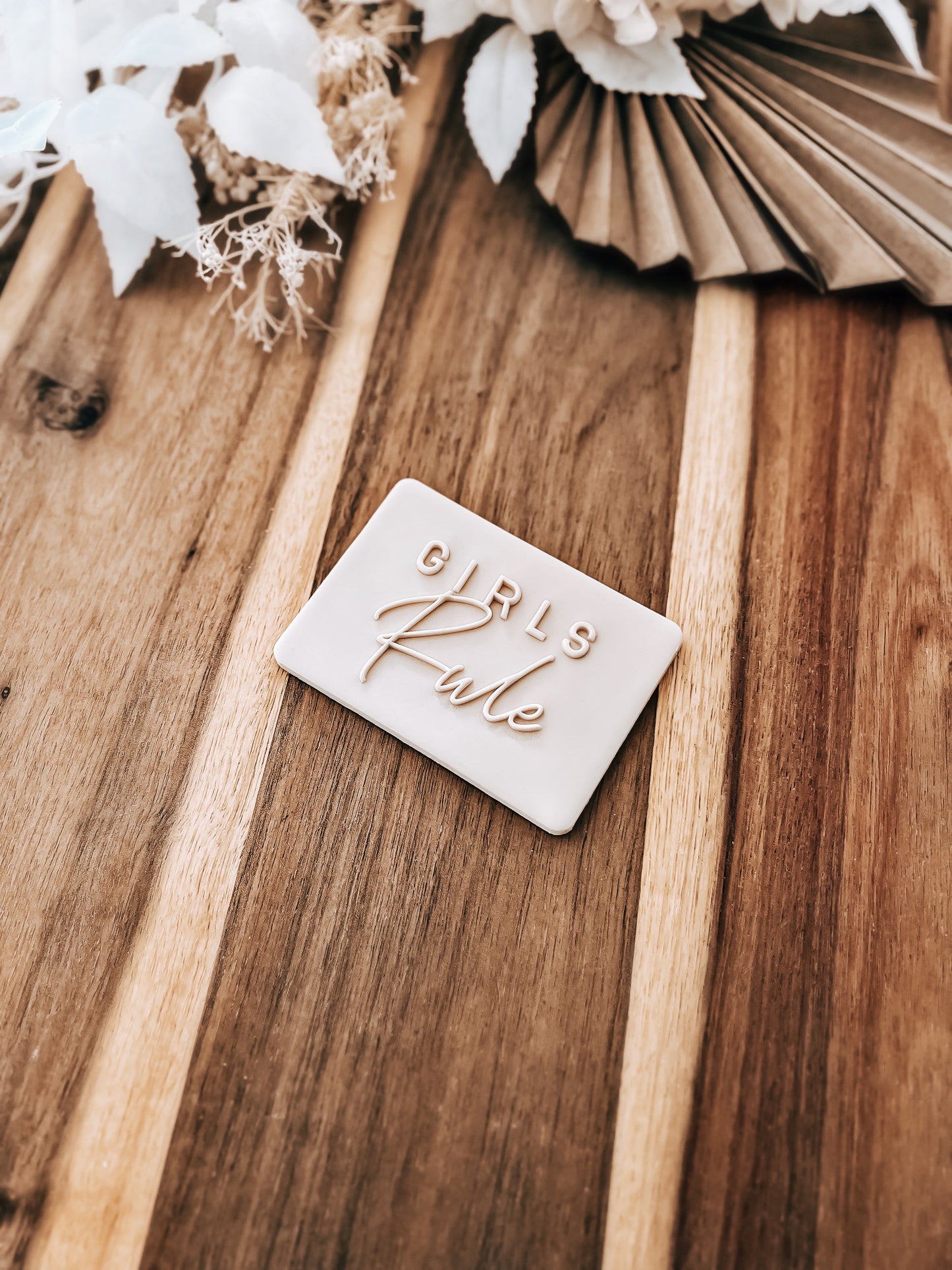 Girls Rule (Cursive) 'UP' Cookie Stamp - Premium from O'Khach Baking Supplies - Just $21.00! Shop now at O'Khach Baking Supplies