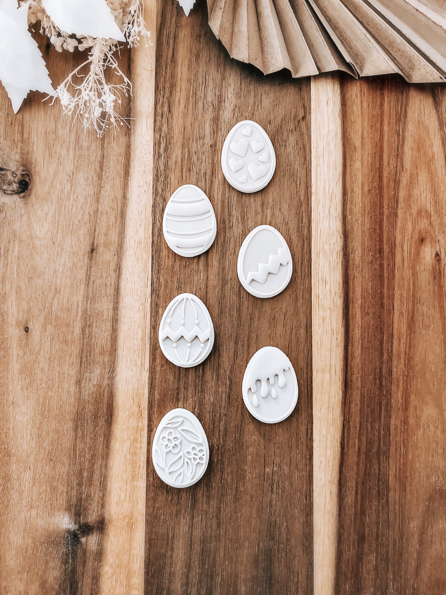 Mini Eggs (Set Of 6) 'UP' - Cookie Stamp & Cutter - Ideal for Fondant & Sugar Cookies
