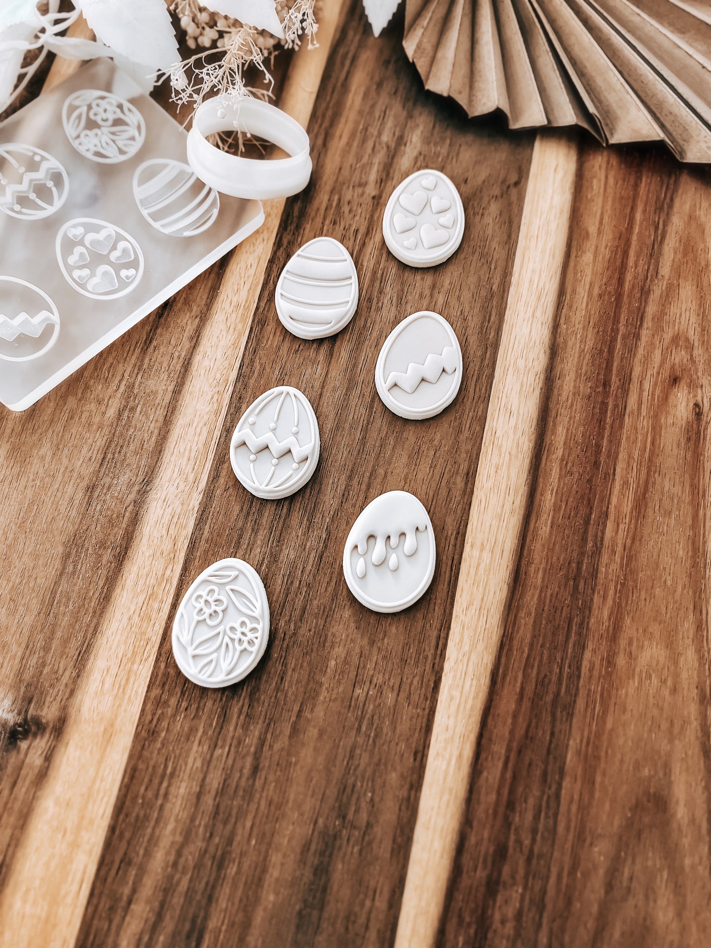 Mini Eggs (Set Of 6) 'UP' - Cookie Stamp & Cutter - Ideal for Fondant & Sugar Cookies