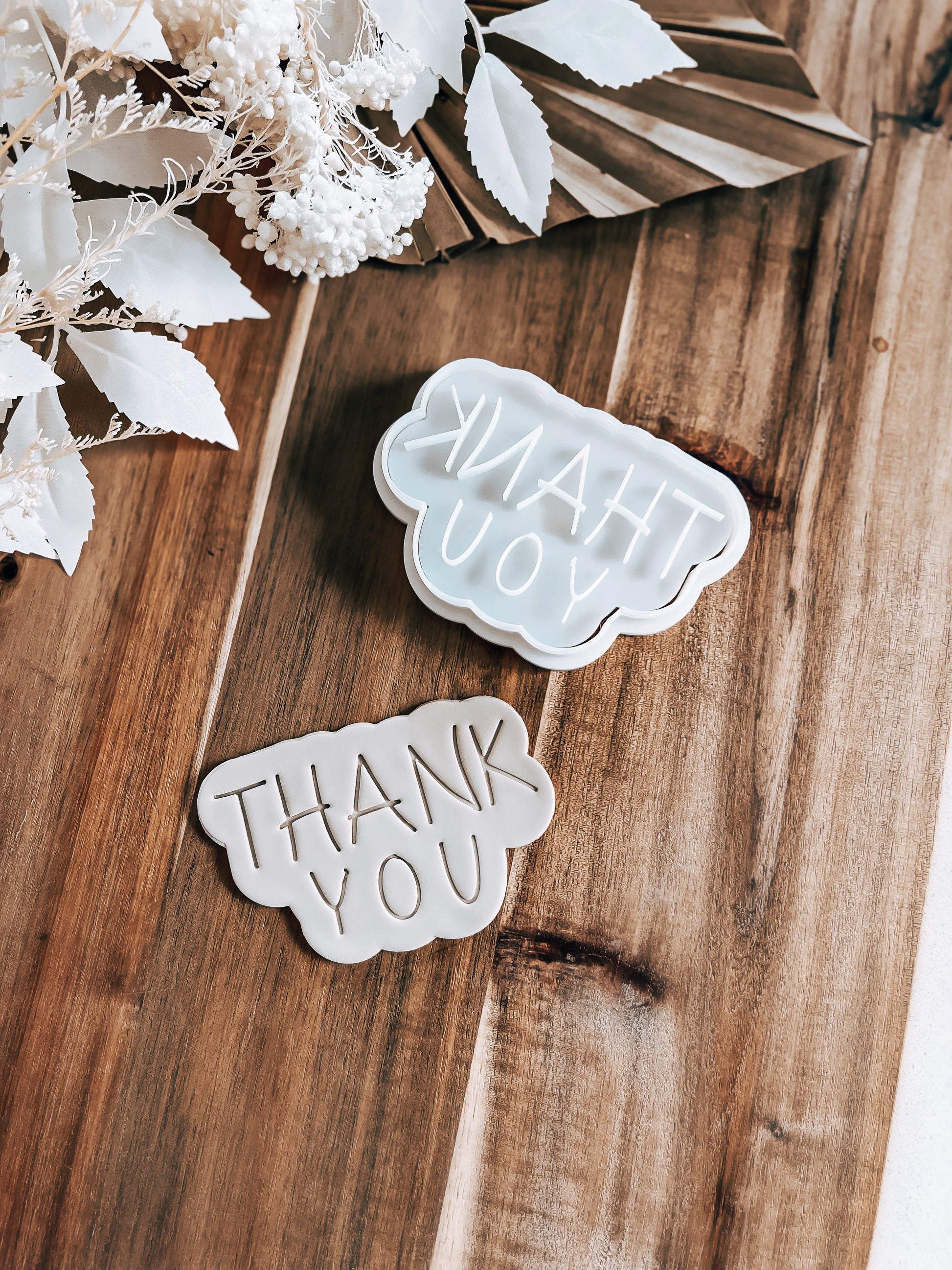 Thank you (FUNKY)  - Cookie Stamp & Cutter - Ideal for Fondant & Sugar Cookies