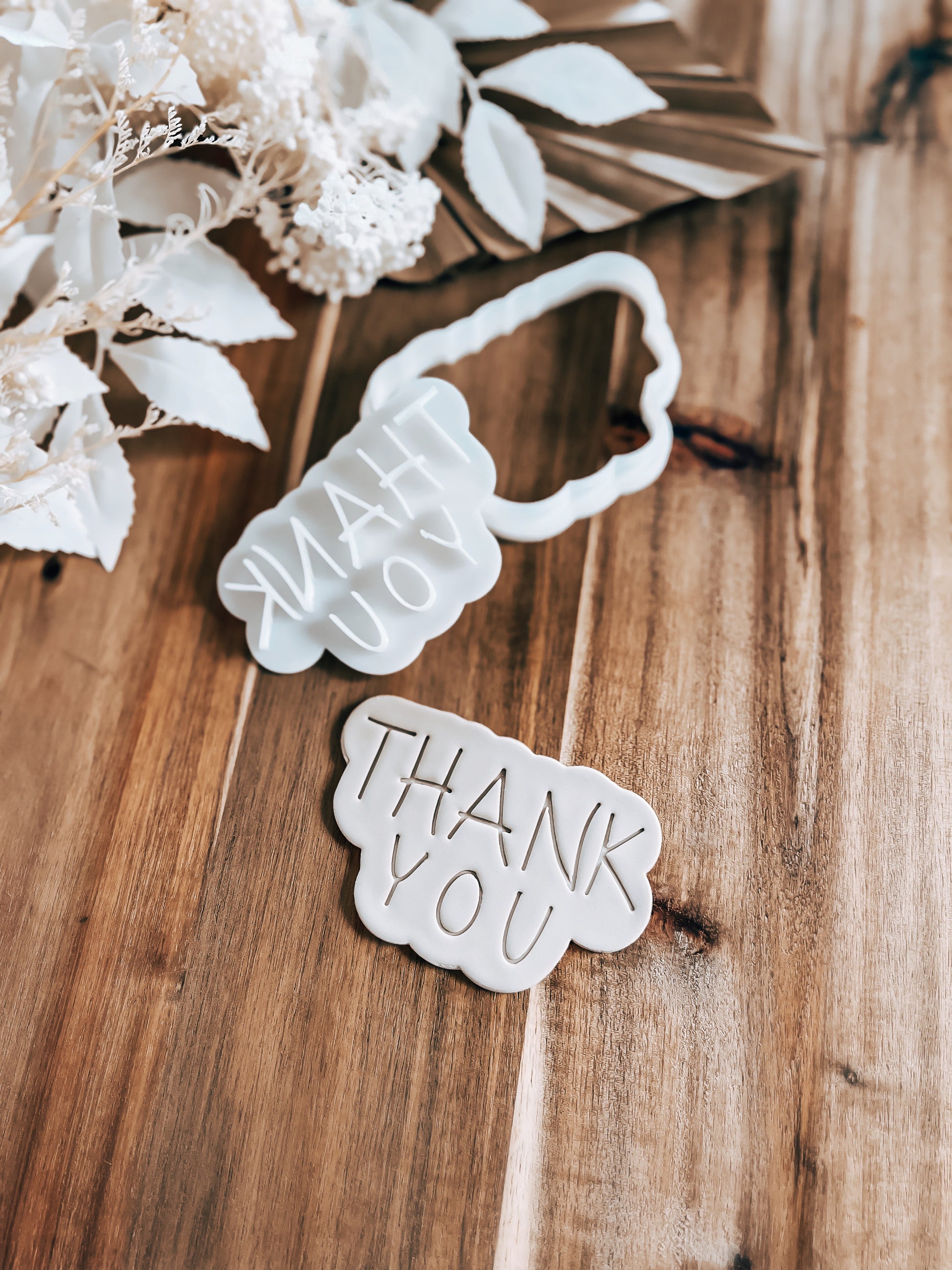Thank you (FUNKY)  - Cookie Stamp & Cutter - Ideal for Fondant & Sugar Cookies