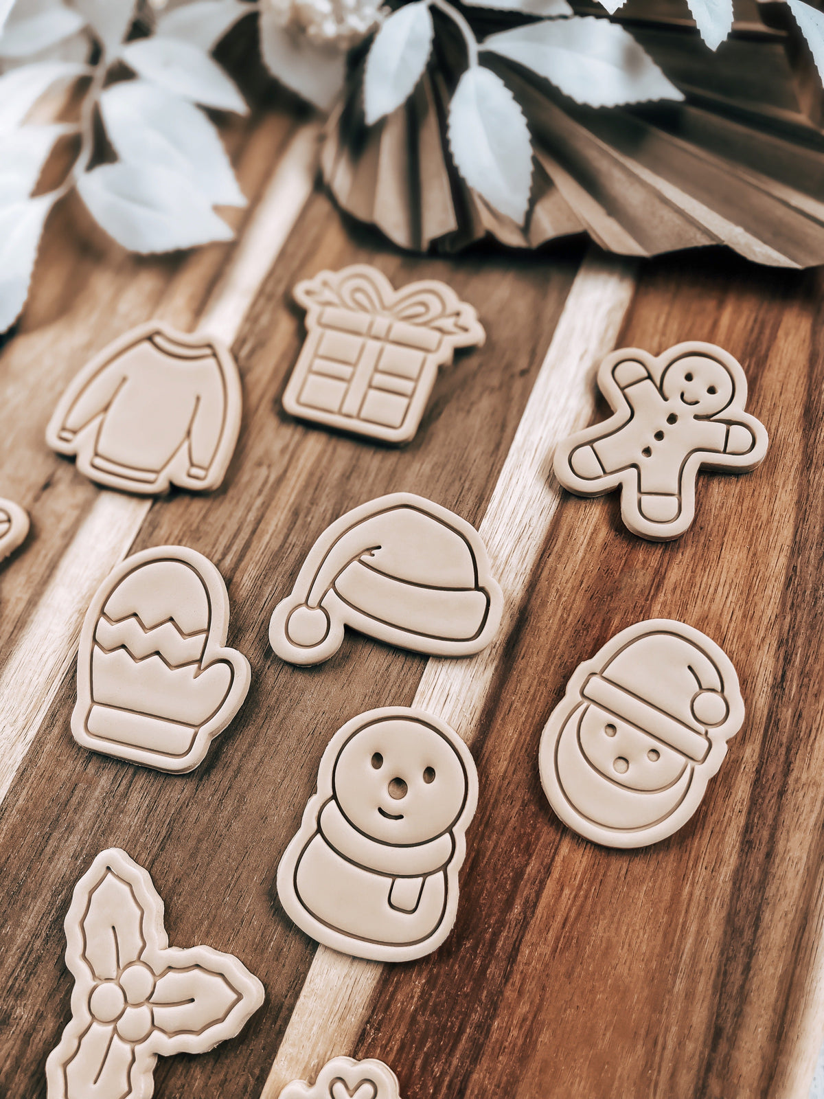 Mini Sweater design stamped in fondant to show the finished cookie