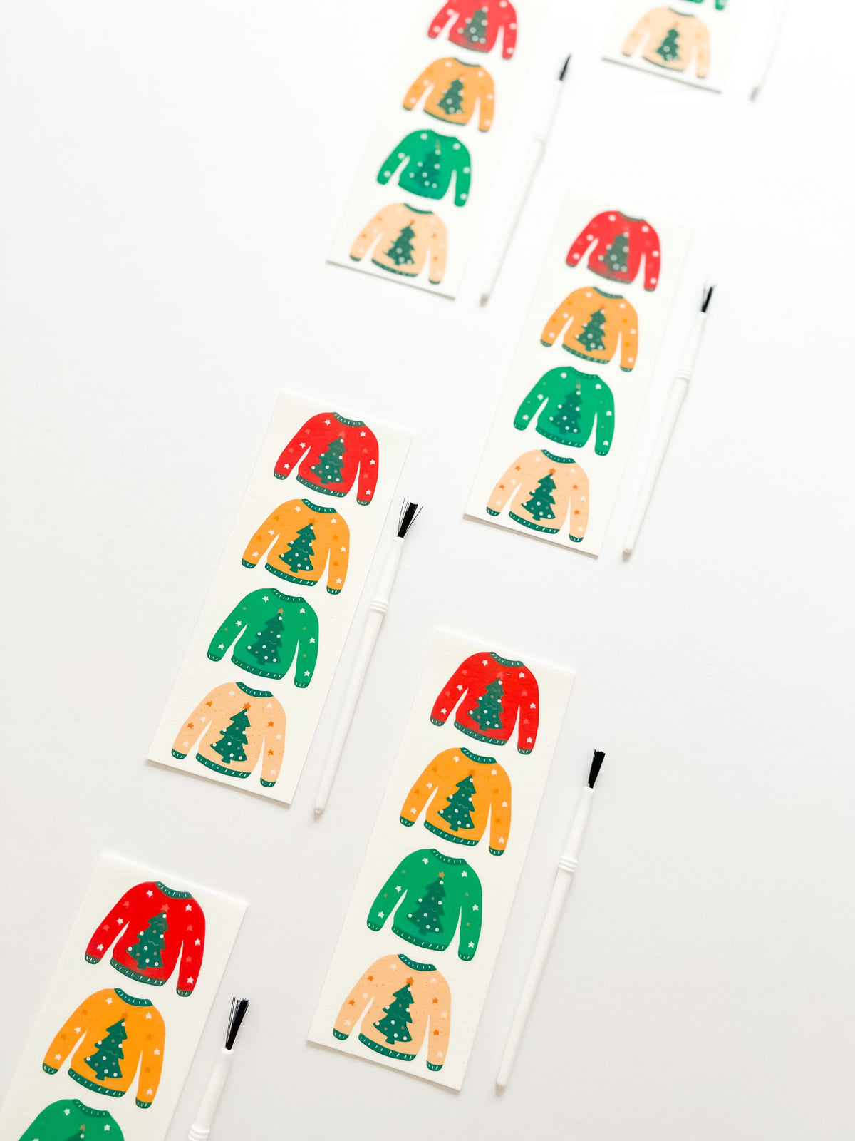 Christmas Sweater edible paint palette with brush for kids to paint their own cookies