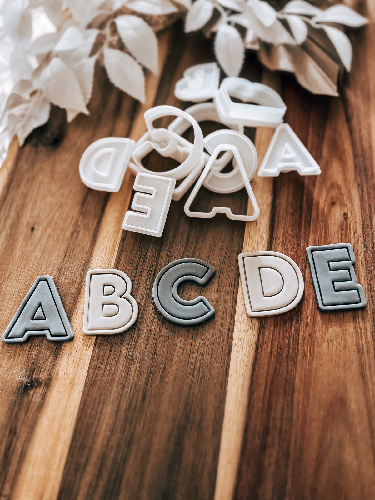 Mini Bubble Letters & Number Cookie Stamp & Cutter - Fondant & Sugar Cookies