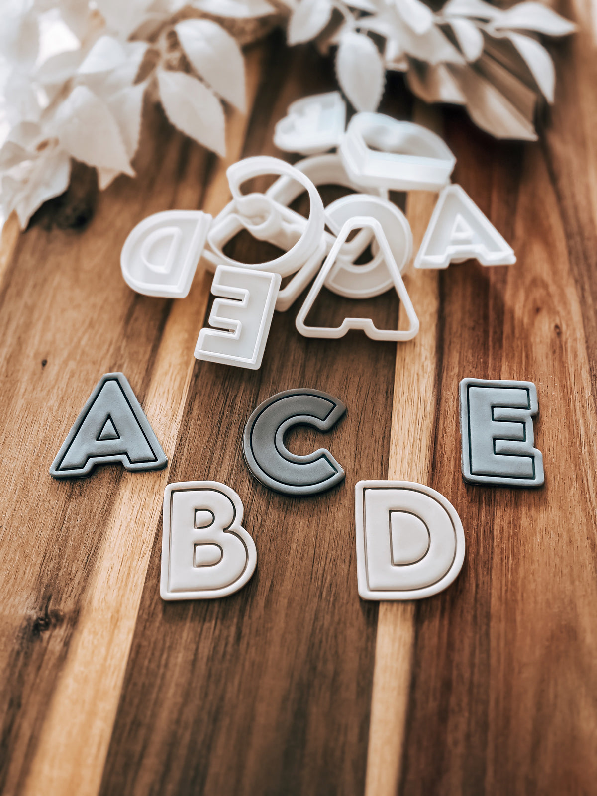 Mini Bubble Letters & Number Cookie Stamp & Cutter - Fondant & Sugar Cookies
