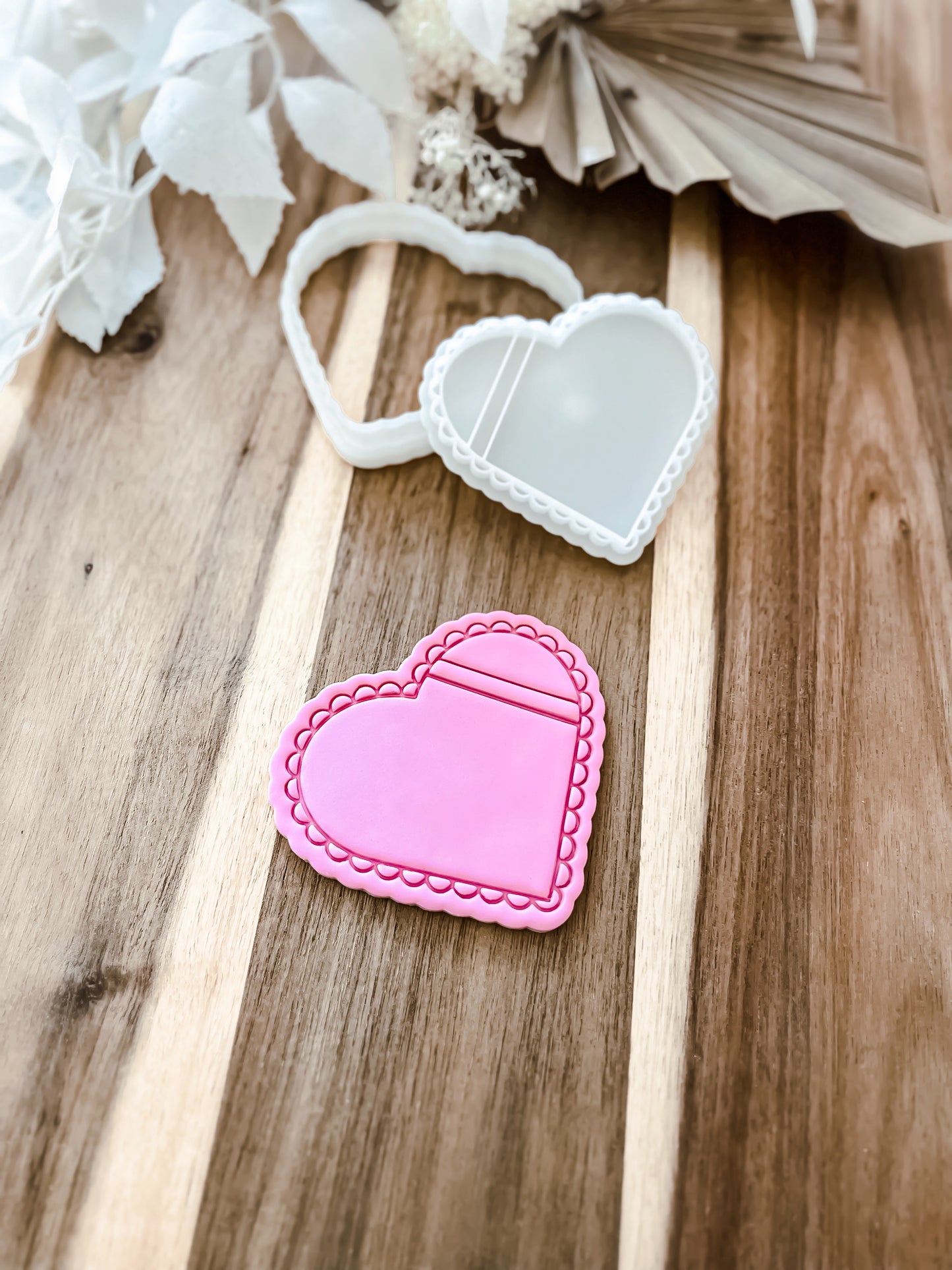 Frilled Heart - Cookie Stamp & Cutter - Ideal for Fondant & Sugar Cookies