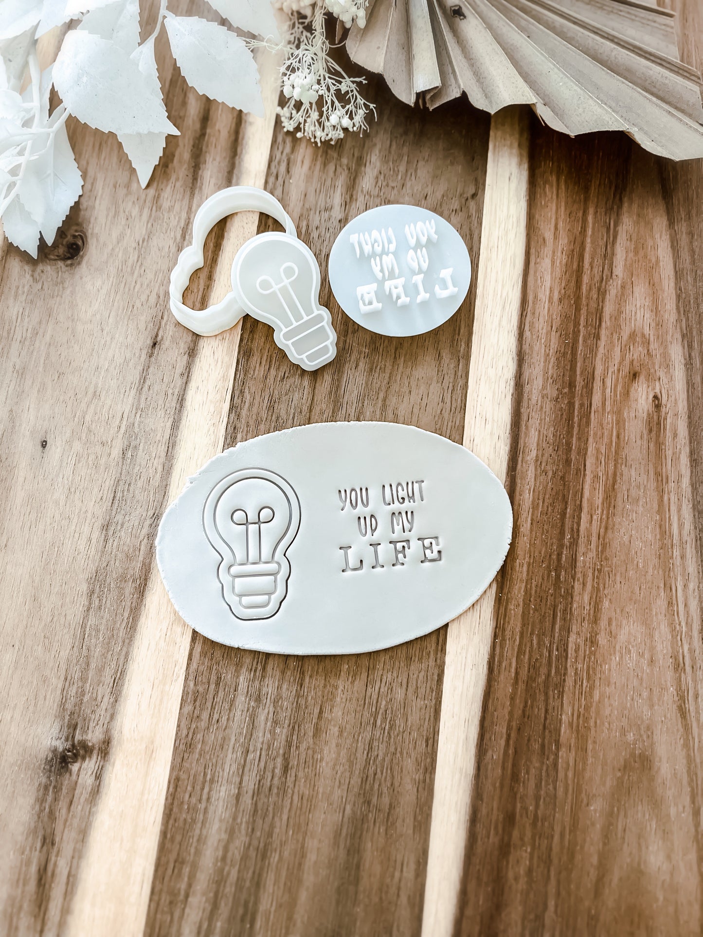 Mini You Light Up My Life (SET) - Cookie Stamp & Cutter - Ideal for Fondant & Sugar Cookies