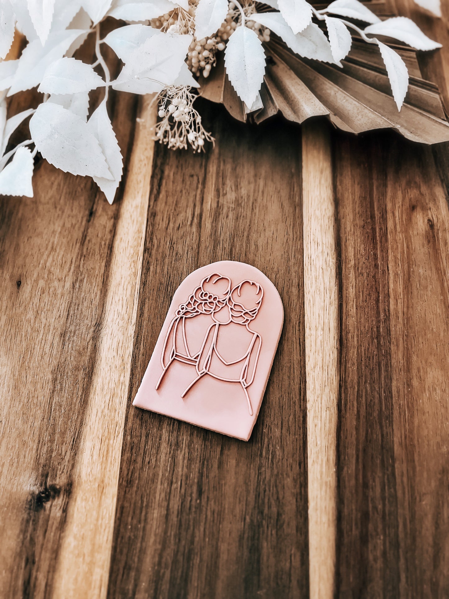Bride & Bridesmaid 'UP' Stamp - Perfect for Fondant & Sugar Cookies