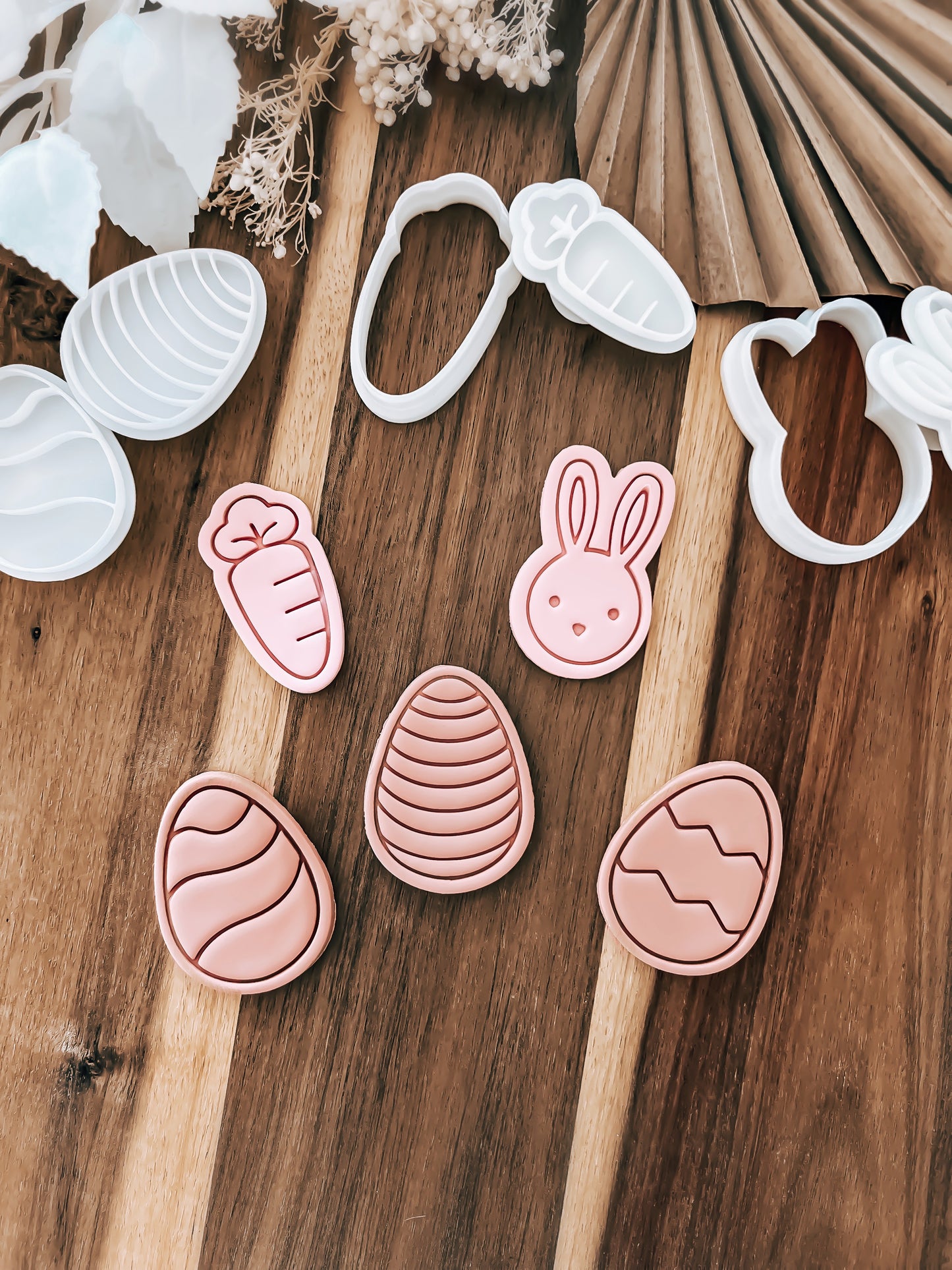 Mini Line Eggs (Set Of 3) - Cookie Stamp & Cutter - Ideal for Fondant & Sugar Cookies