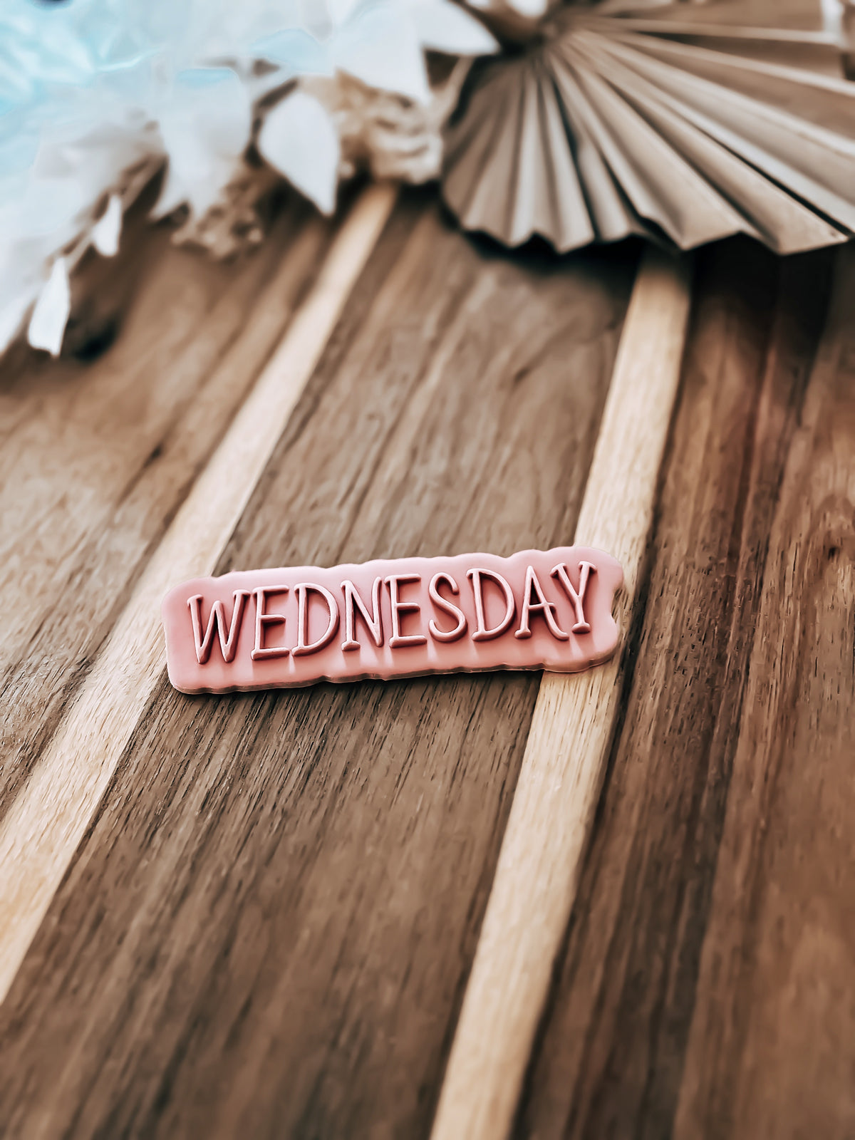 Wednesday Script 'UP' - Cookie Stamp & Cutter - Perfect for Fondant and Sugar Cookies