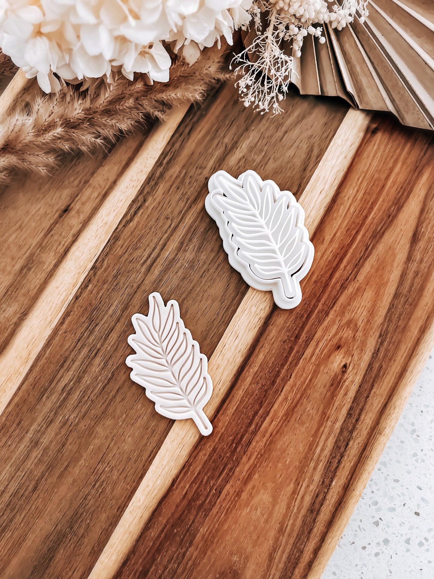 Wavy Leaves Cookie Stamp & Cutter - Premium Cutter and Stamp from O'Khach Baking Supplies - Just $16.99! Shop now at O'Khach Baking Supplies