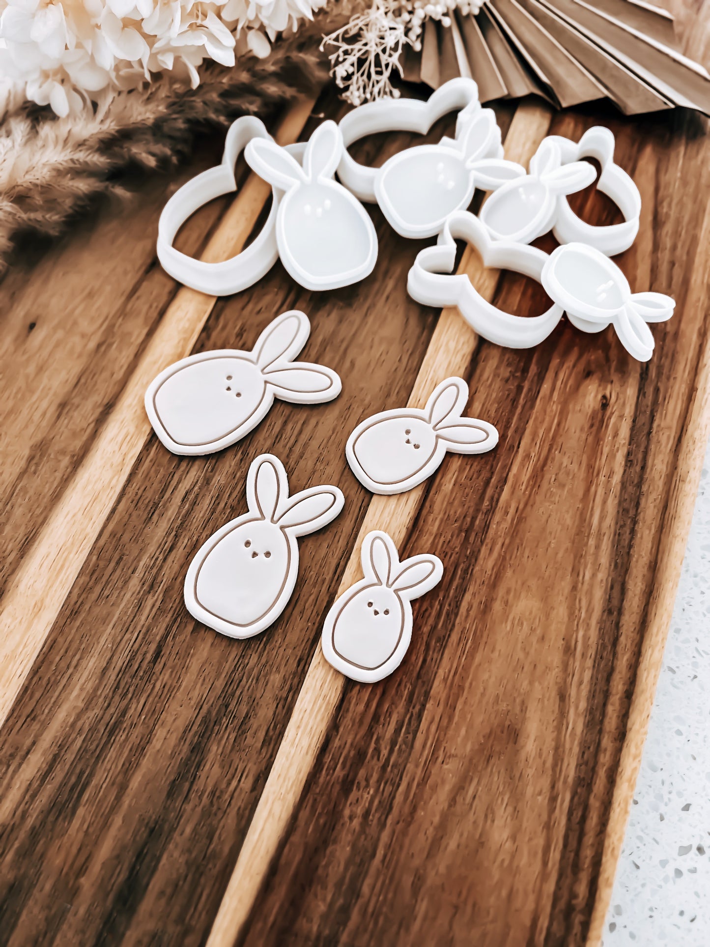 Mini Little Egg Bunnies - Cookie Stamp & Cutter - Ideal for Fondant & Sugar Cookies